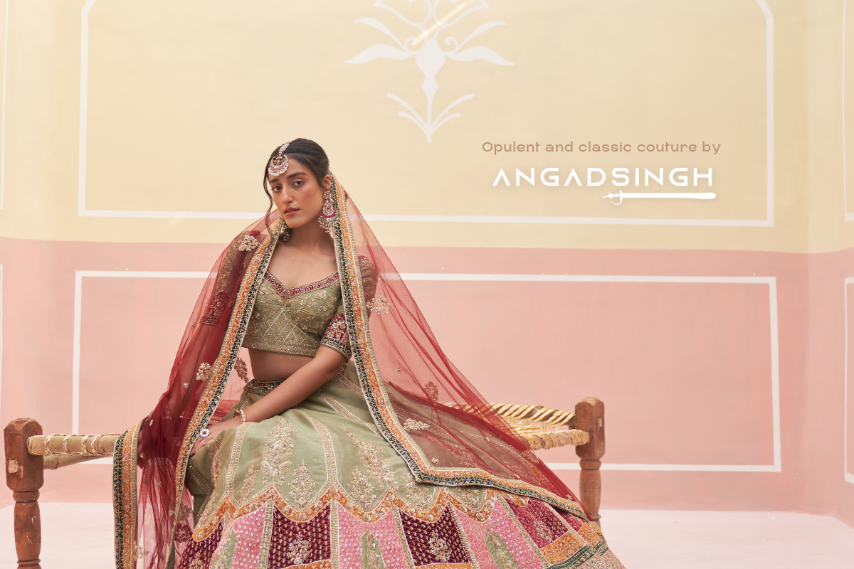 Captivating Indian Bridal Lehenga Designs by Angad SIngh: Elevate Your Wedding Style