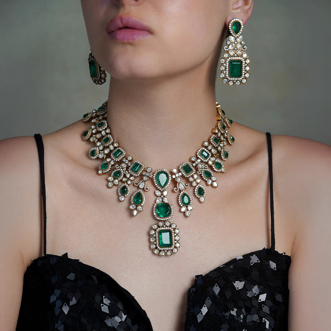 Empress Emerald Bridal Necklace Set