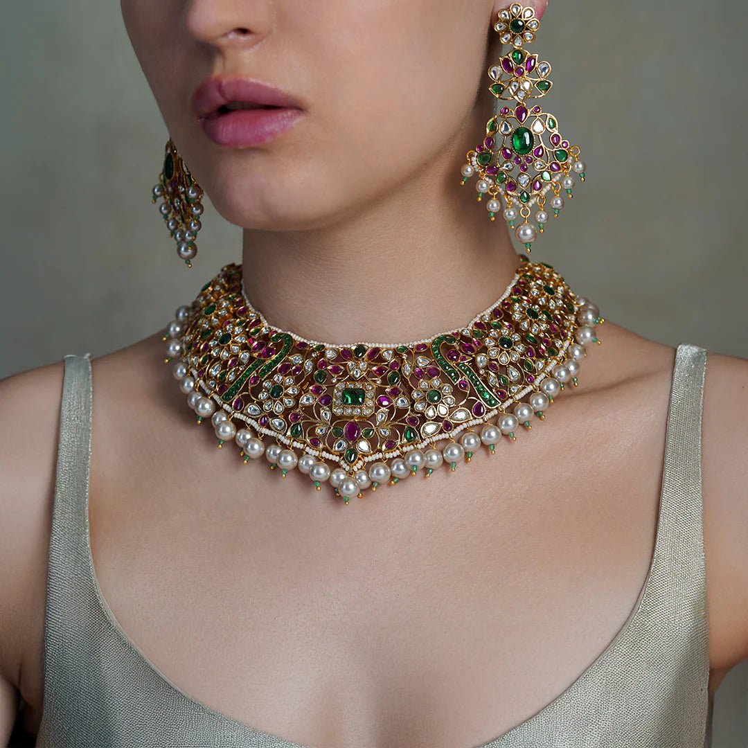 Nav Riwaaz Bridal Choker Set