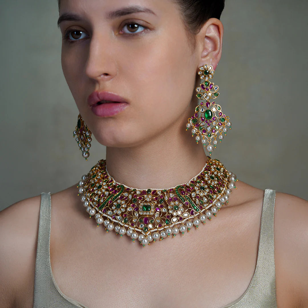 Nav Riwaaz Bridal Choker Set