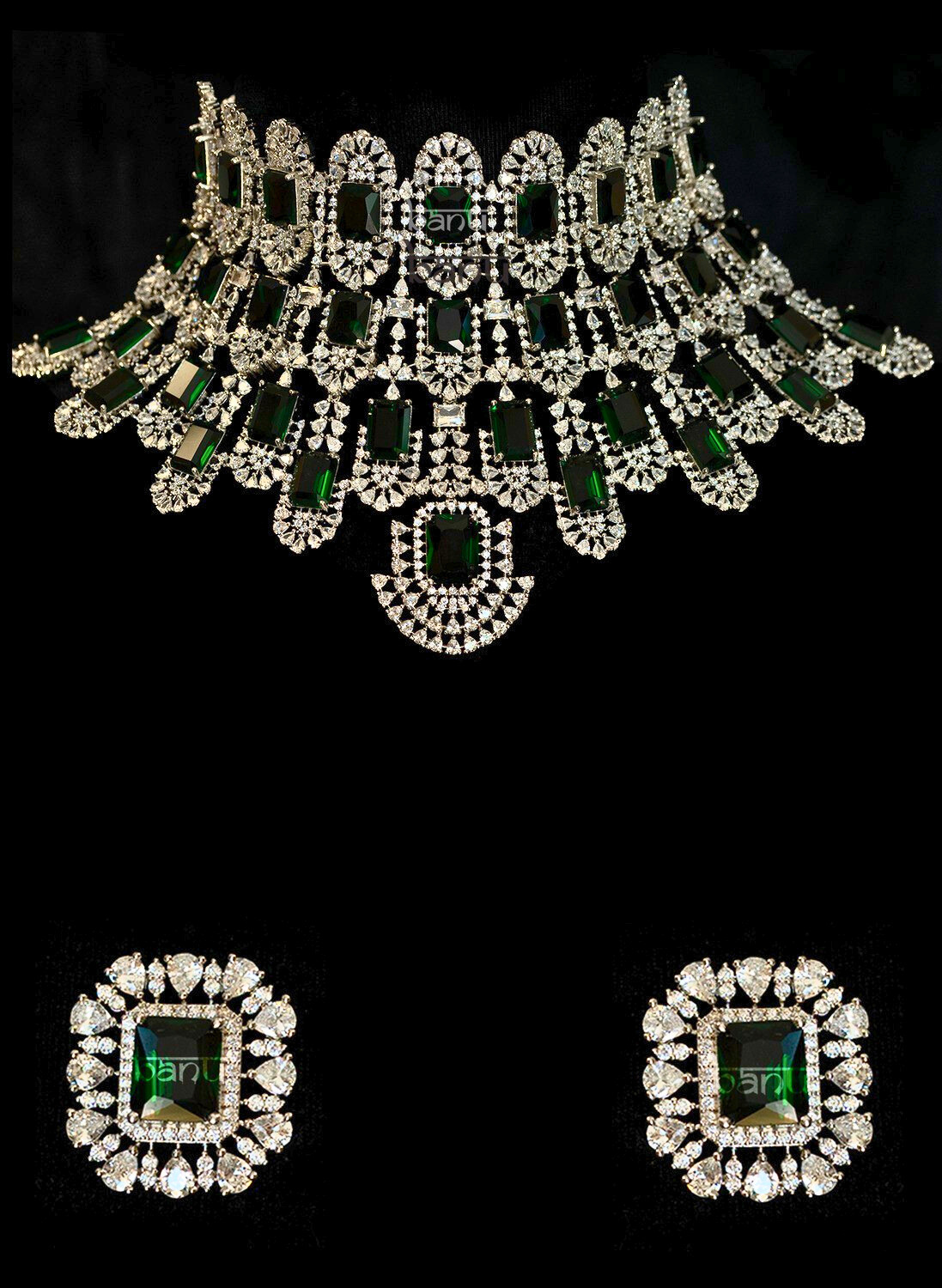Kiara Emerald Jewelry Set B Anu Designs