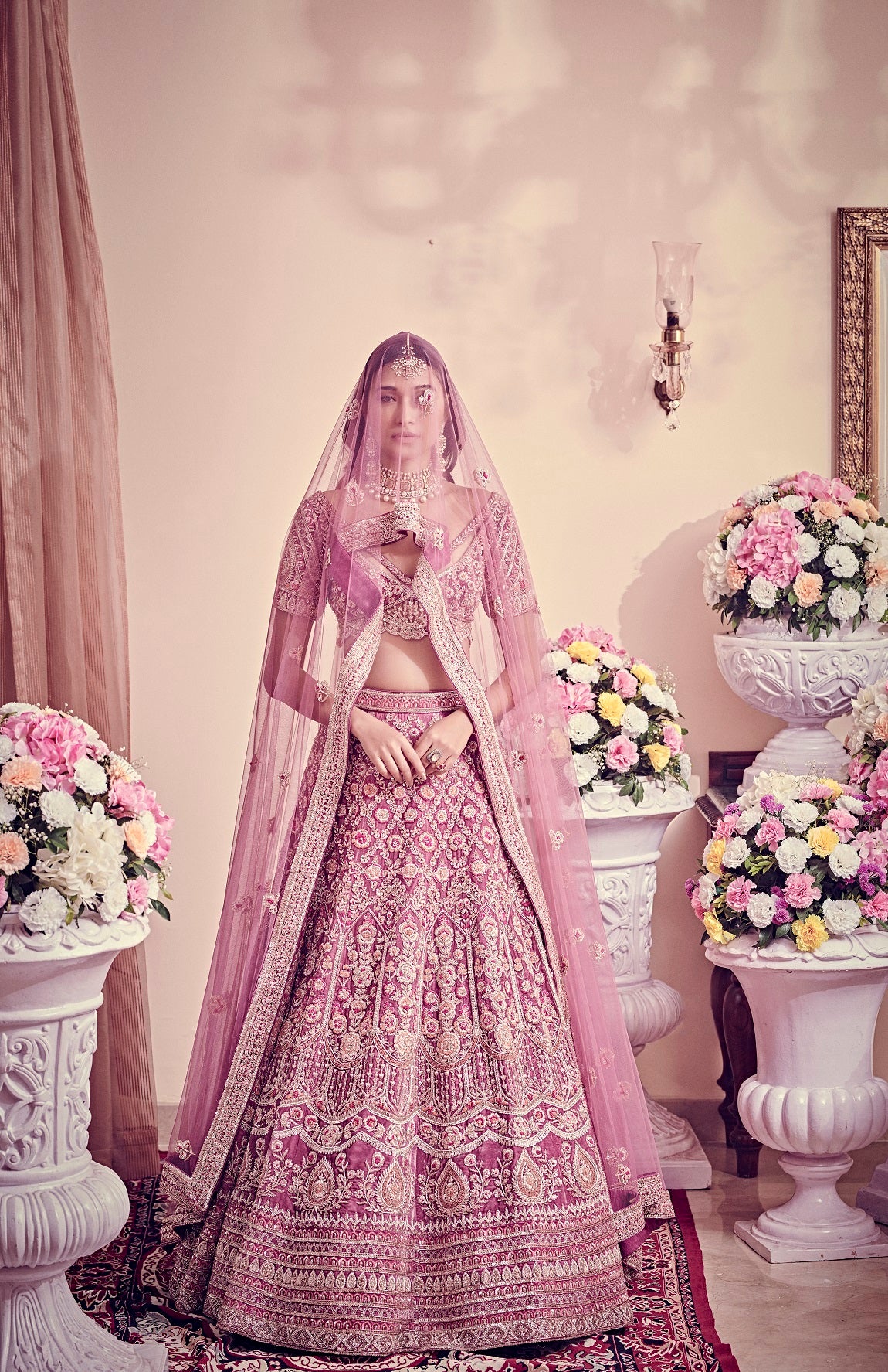 Dull Magenta Lehenga Jigar and Nikita B Anu Designs