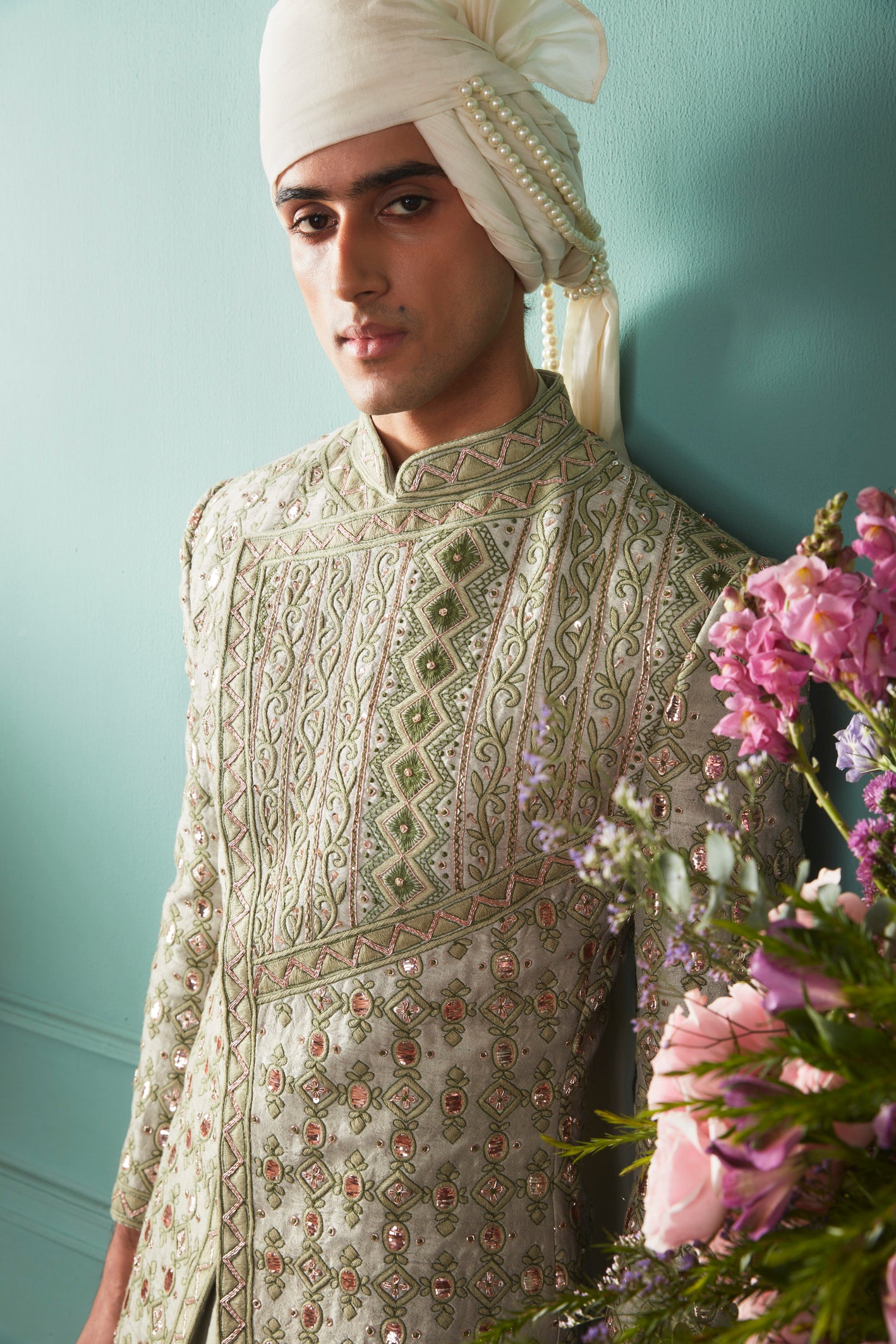 Jade Green Sherwani