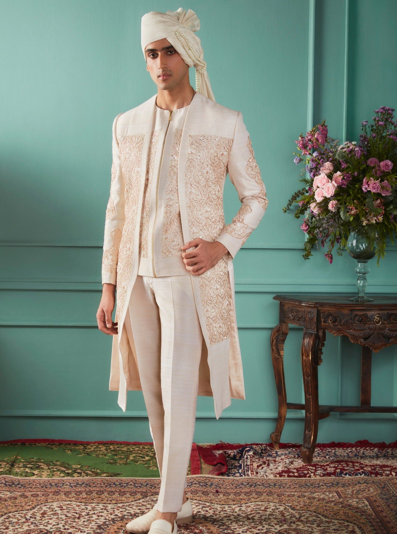 Aspen Gold Sherwani Set