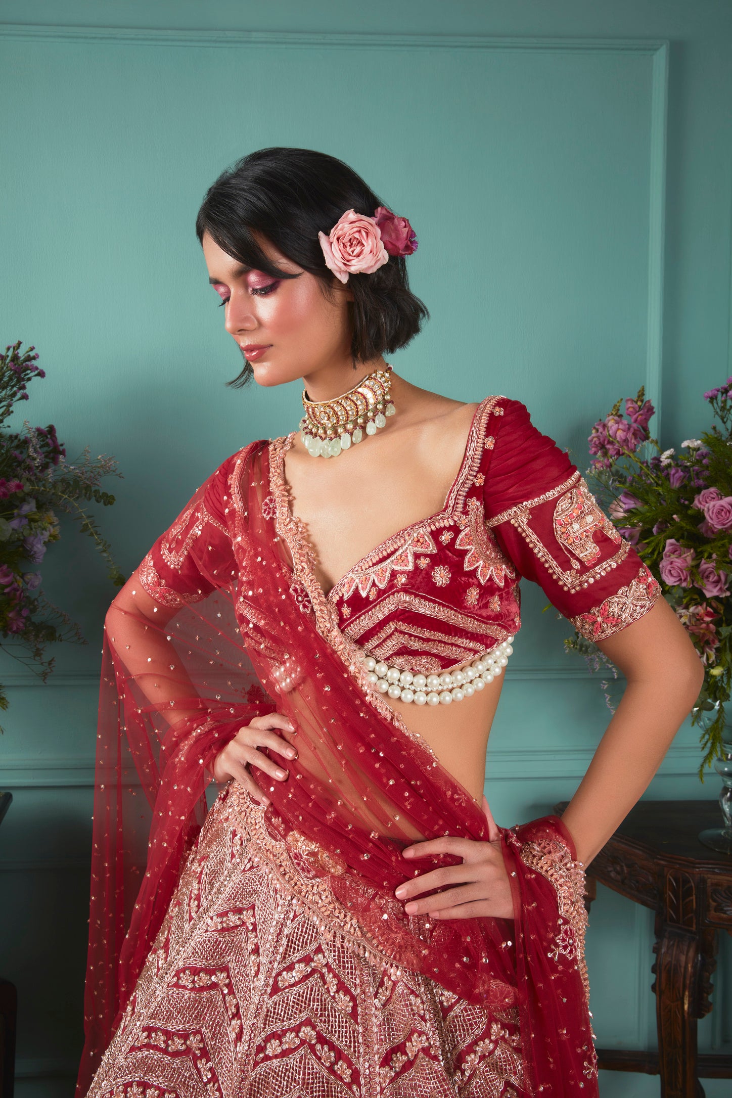 Red Lehenga