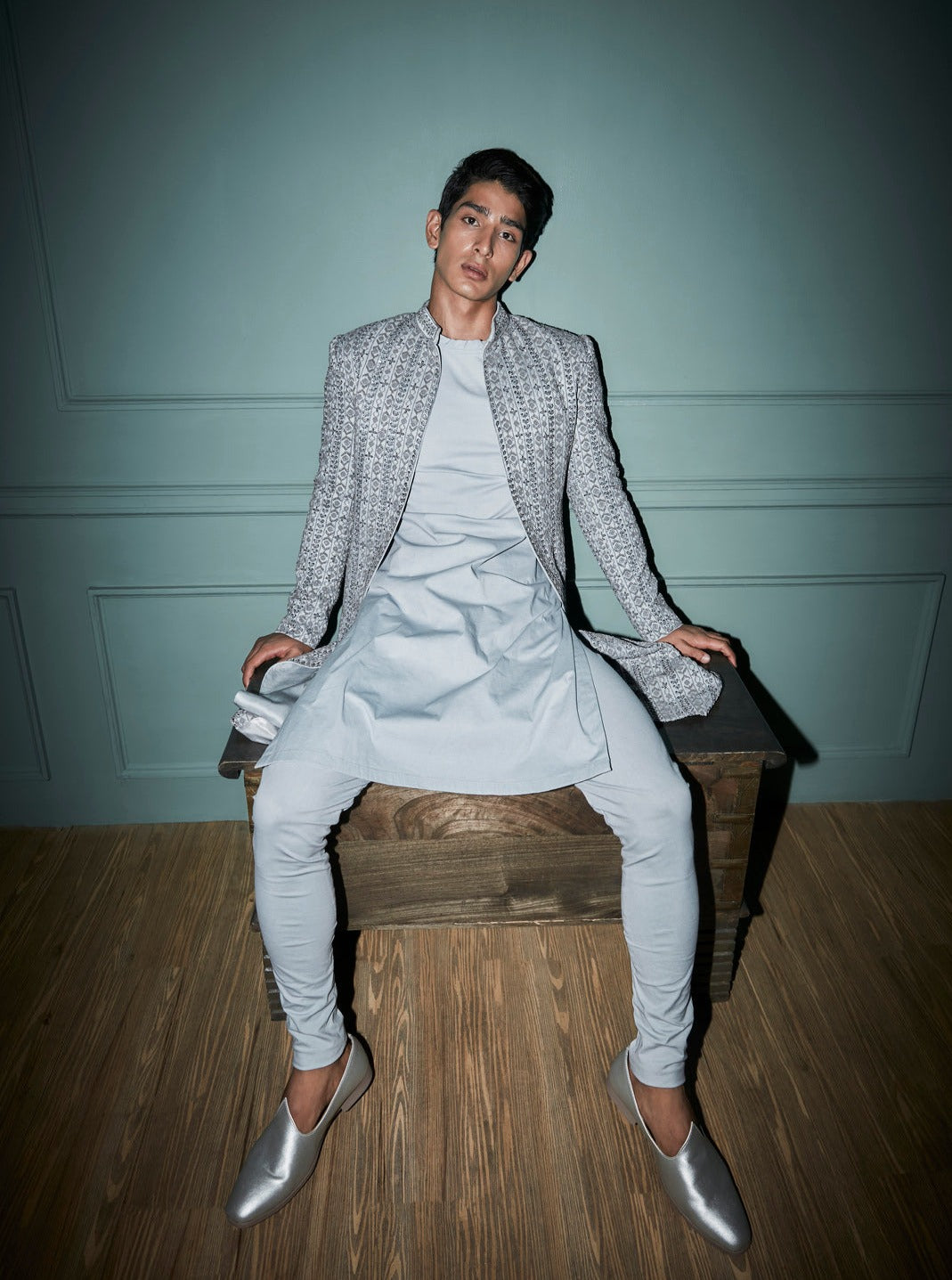 Grey Sherwani