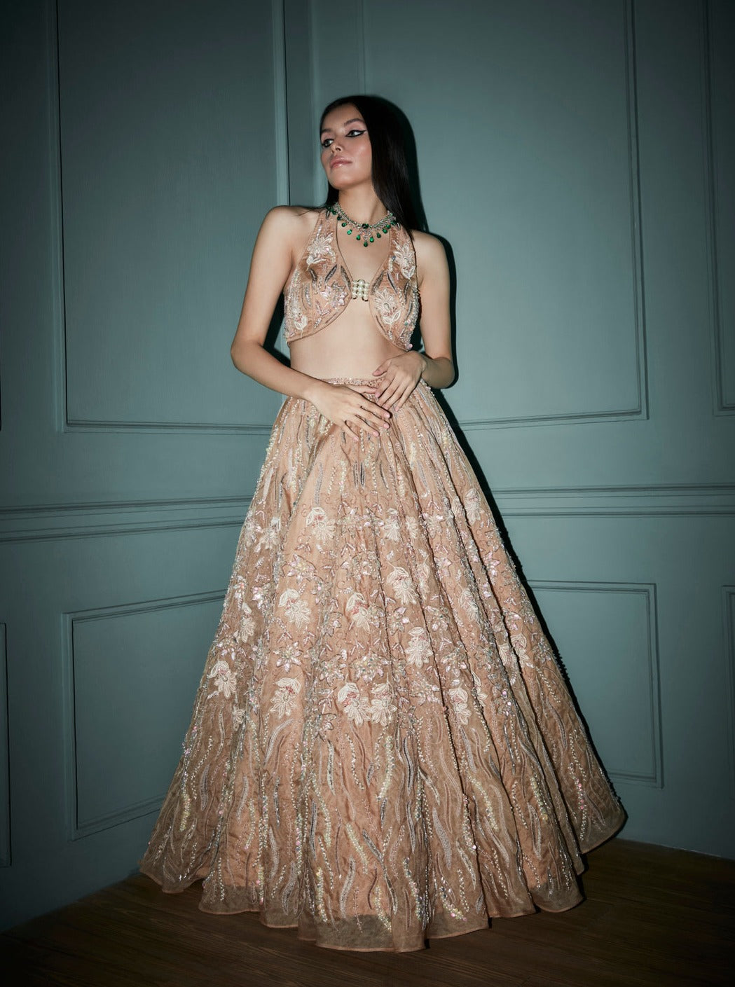 Beige Lehenga