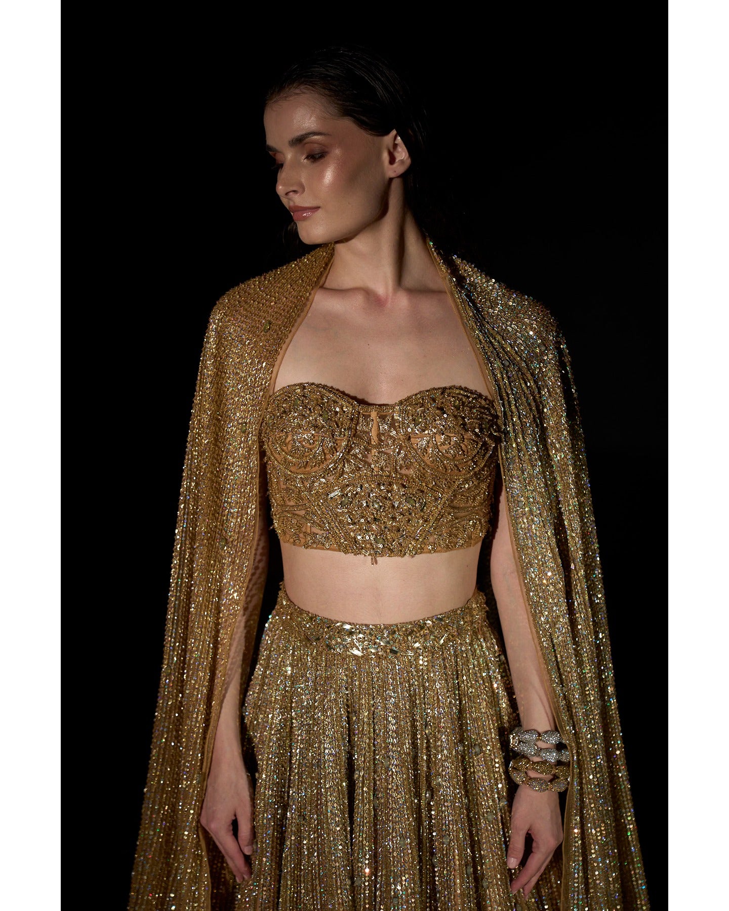Elegance woven in threads, my lehenga tells a story of timeless grace.