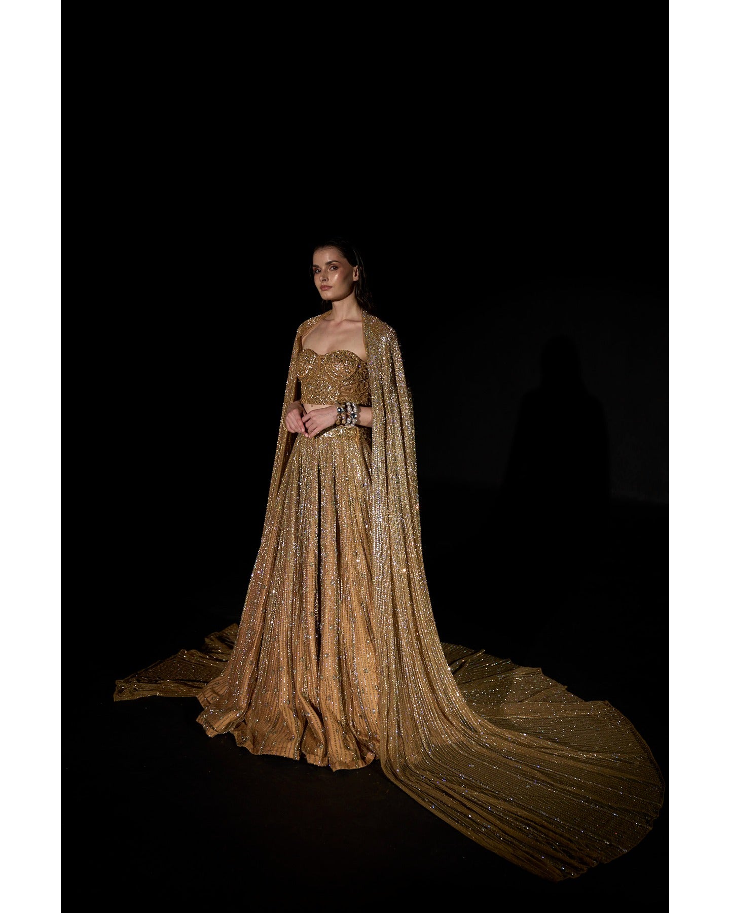 Elegance woven in threads, my lehenga tells a story of timeless grace.