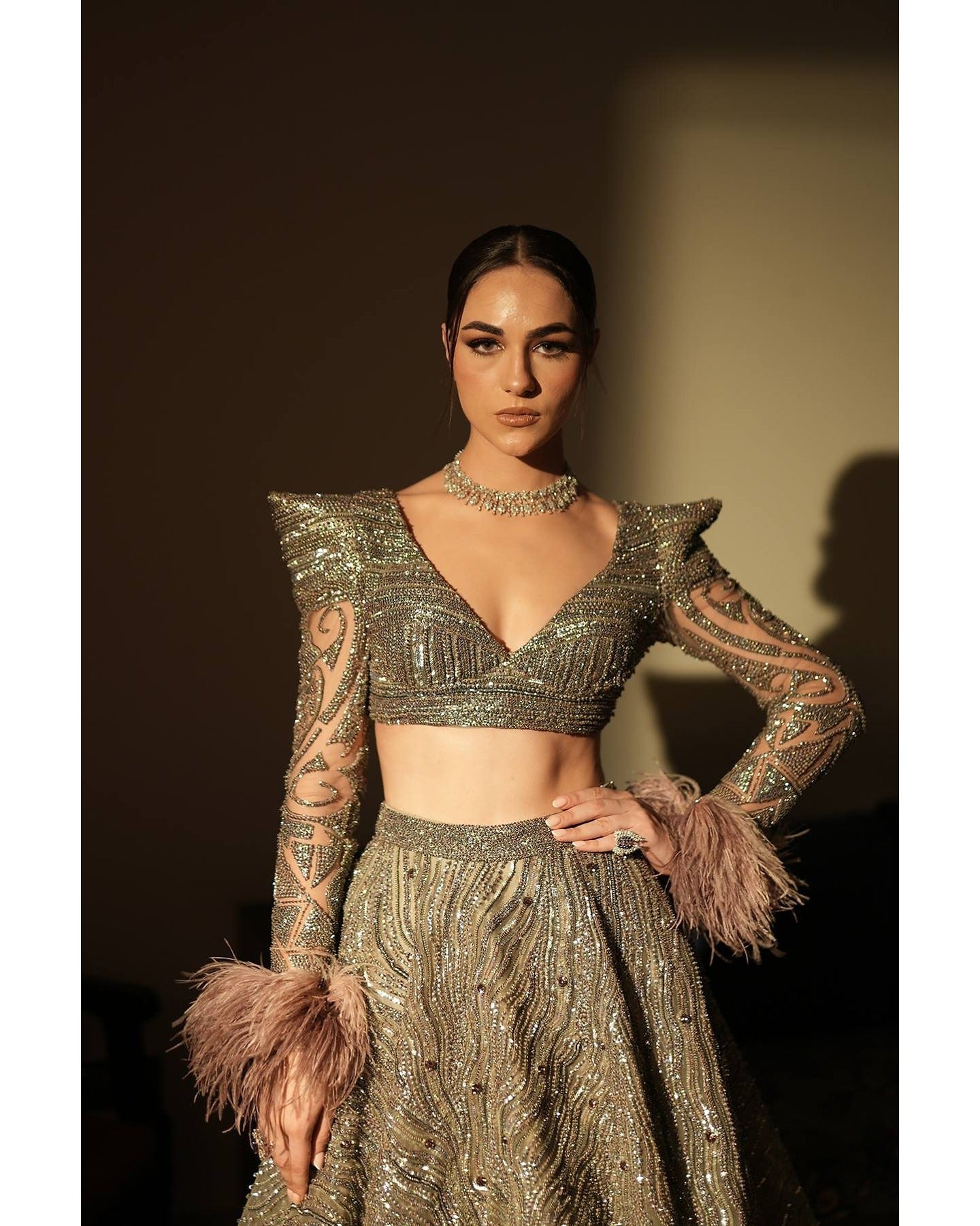Draped in the ethereal beauty of lavender, this lehenga is a captivating blend of grace and glamour.