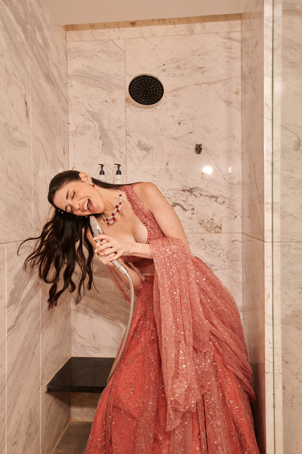 Spiced Coral Lehenga Set