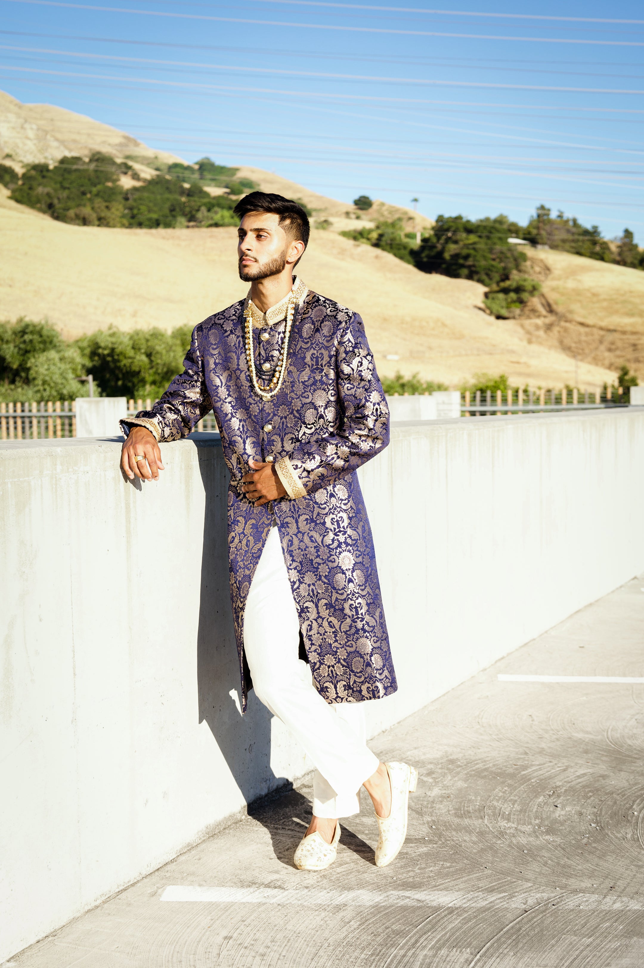 Luxurious Blue Sherwani