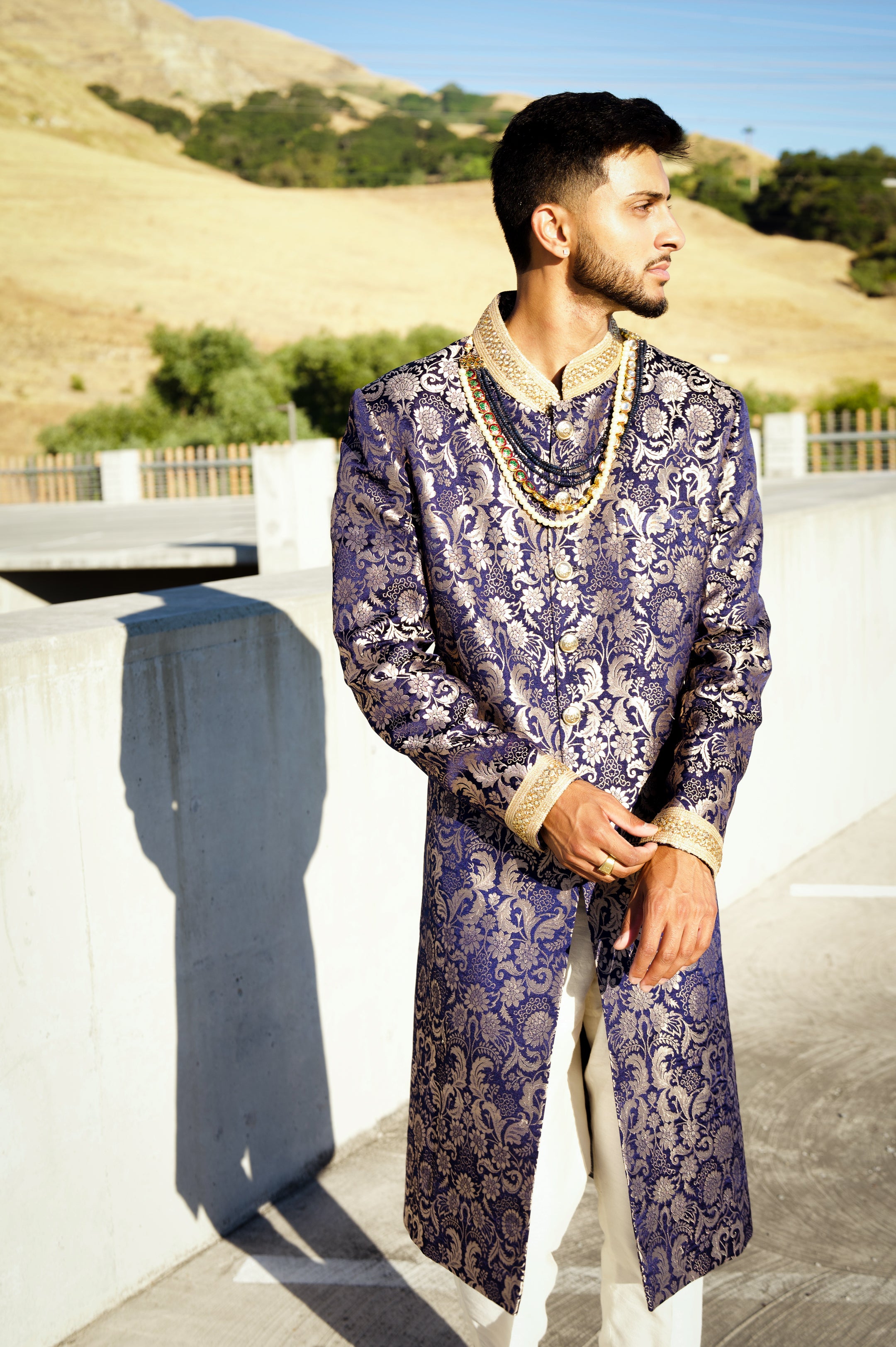 Luxurious Blue Sherwani