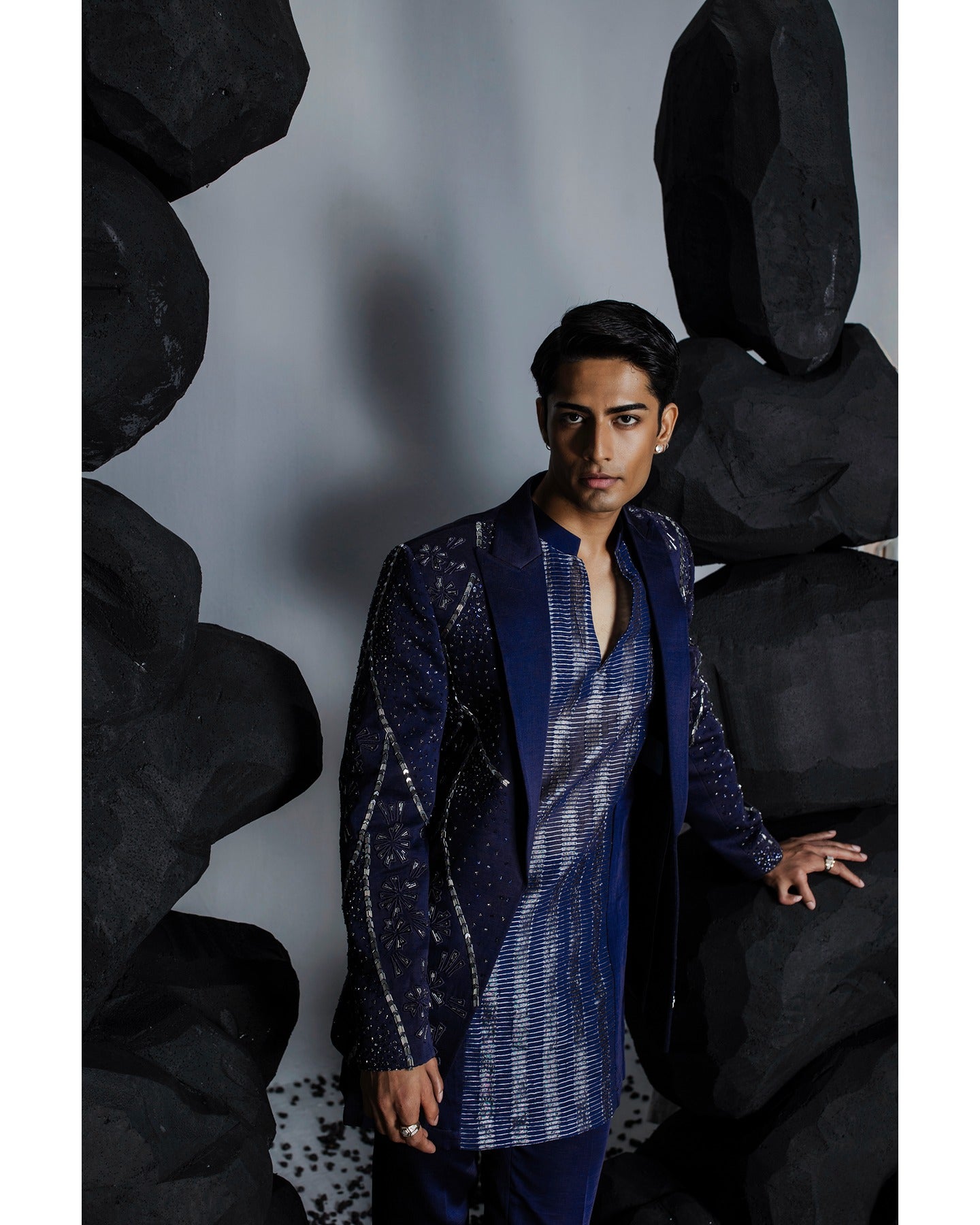 Twilight Blue Indian Jacket Set