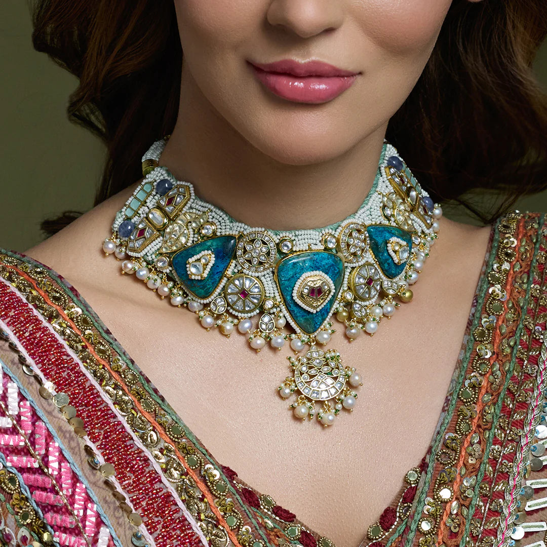 Neelaya Heritage Enamel Necklace & Set