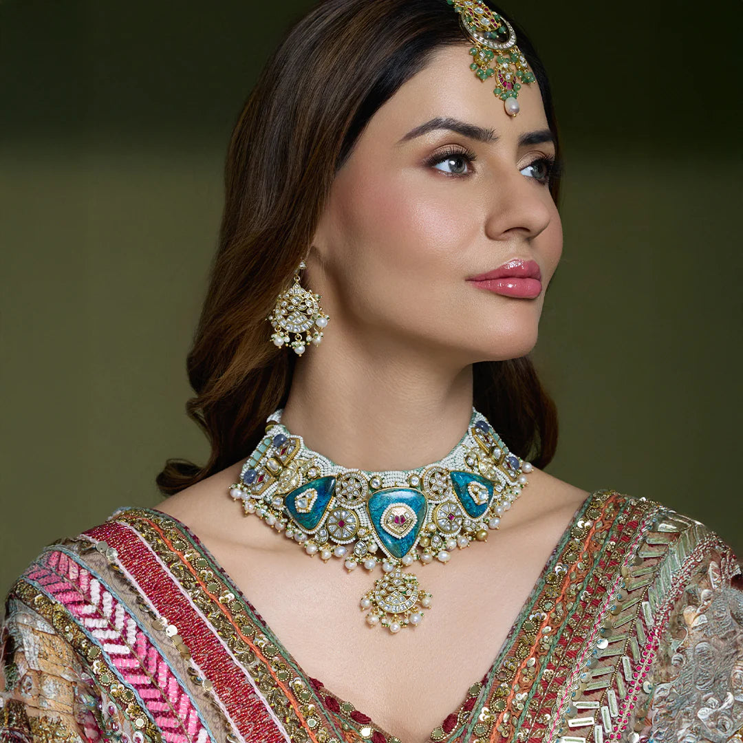 Neelaya Heritage Enamel Necklace & Set