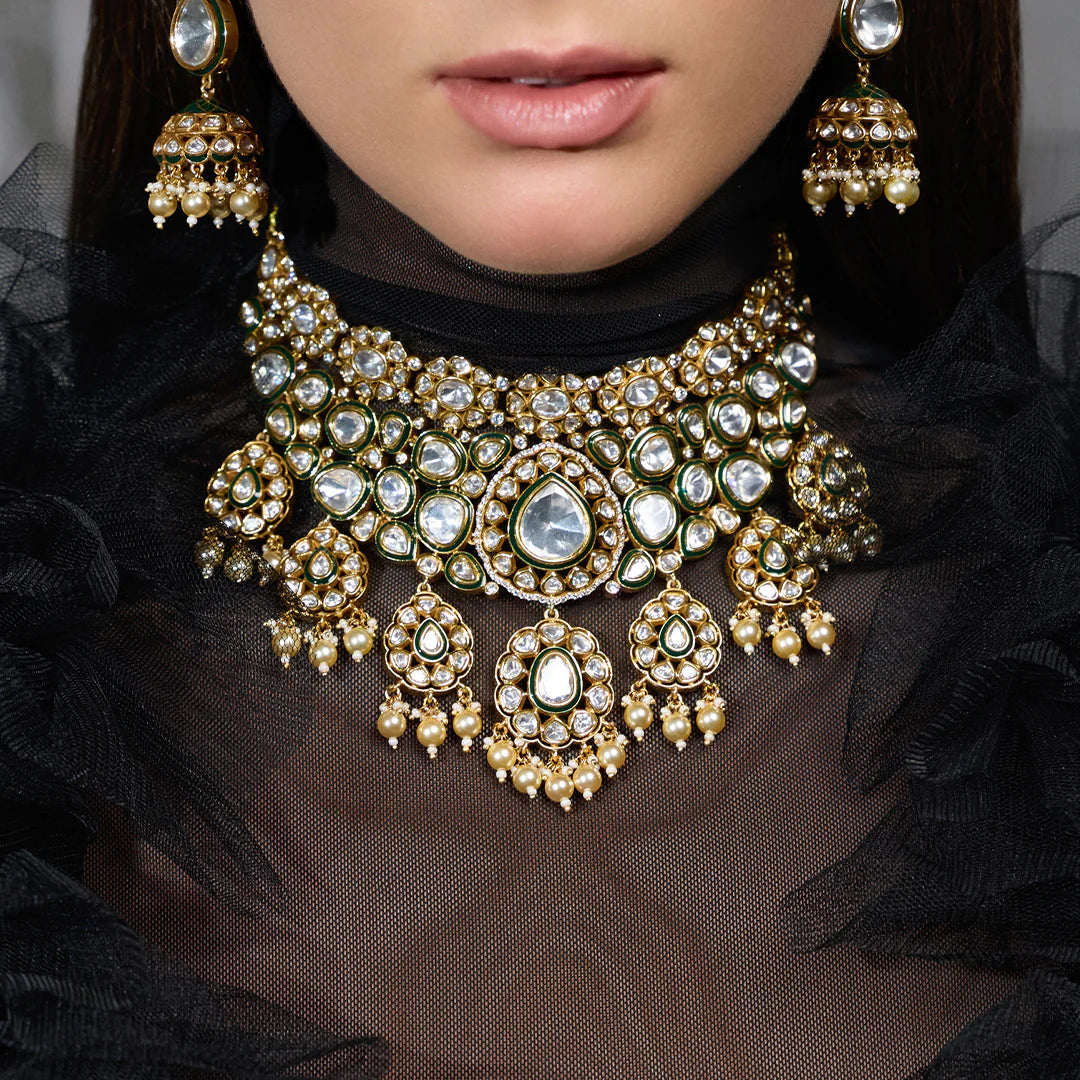 Sitara Siyahi Polki Set