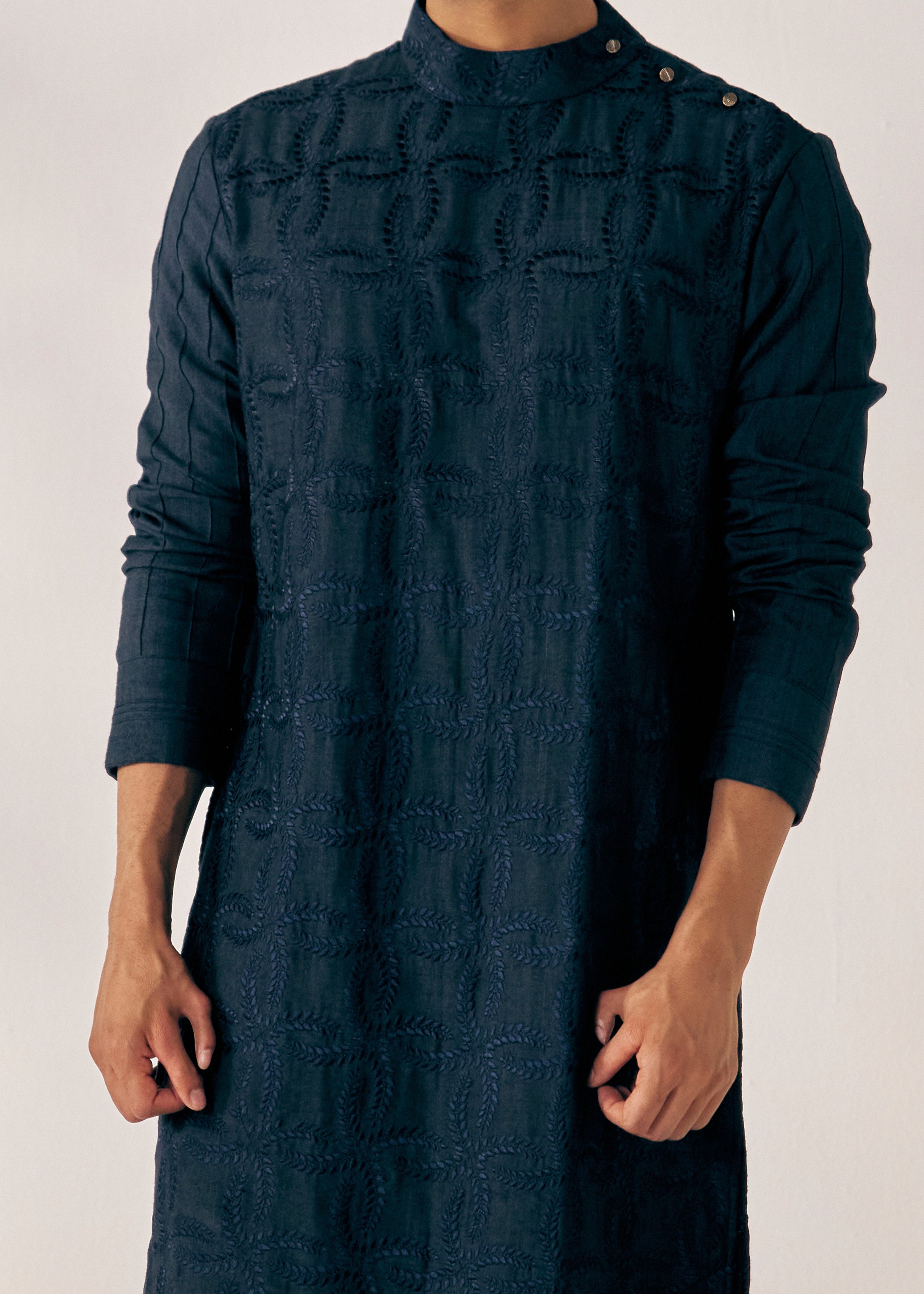 Vibrant Opulence: The Peacock Blue Kurta Set