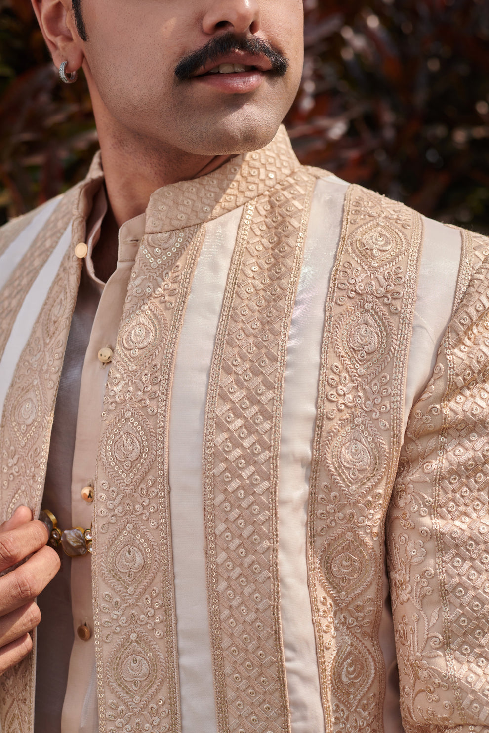 Beige Jacket Set