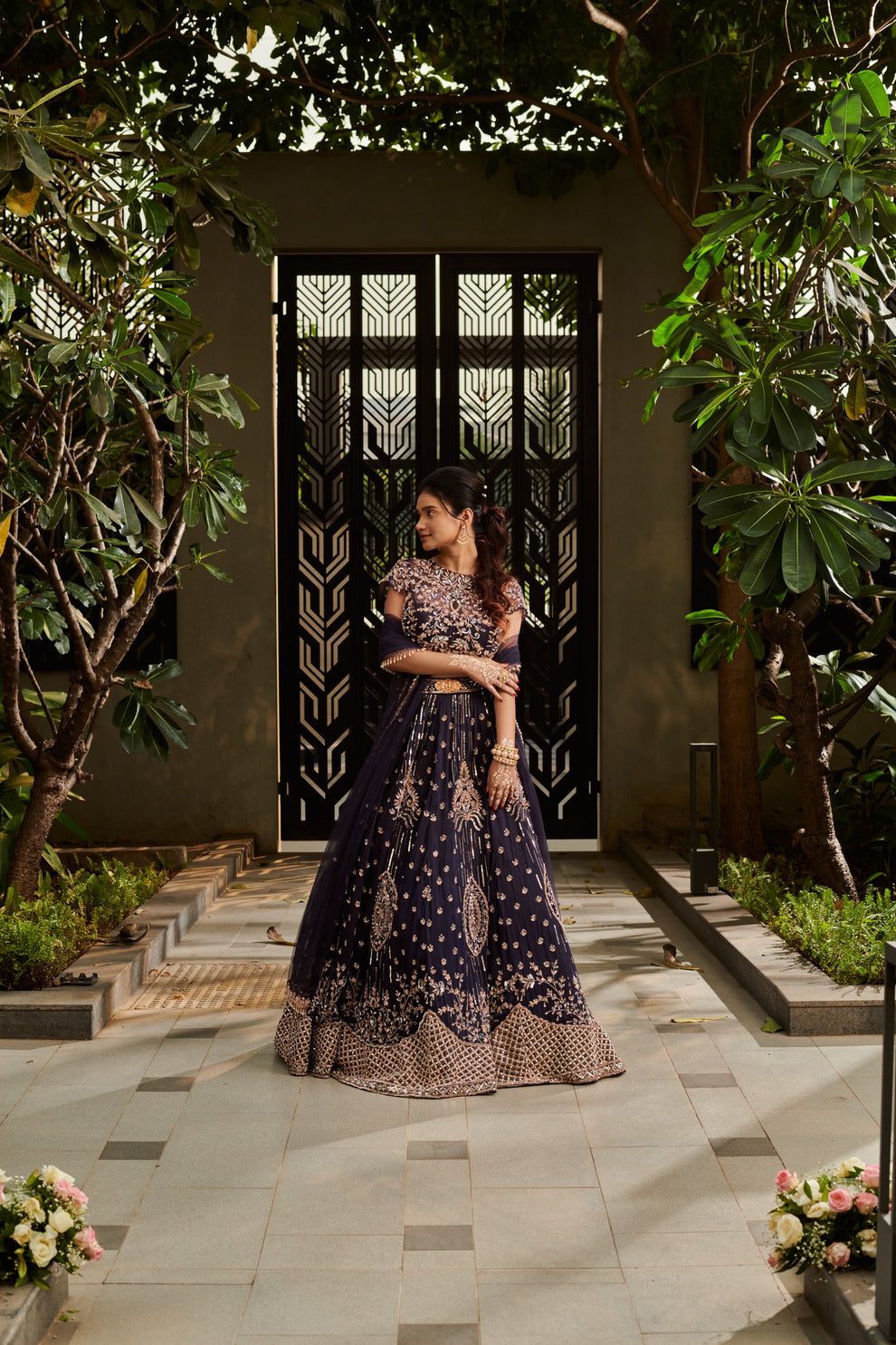 Midnight Blue Lehenga Set