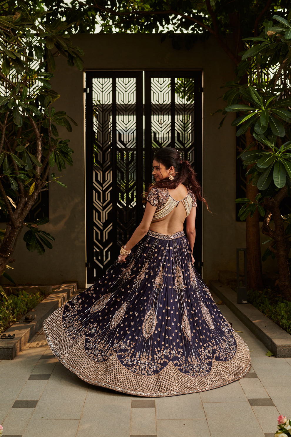 Midnight Blue Lehenga Set