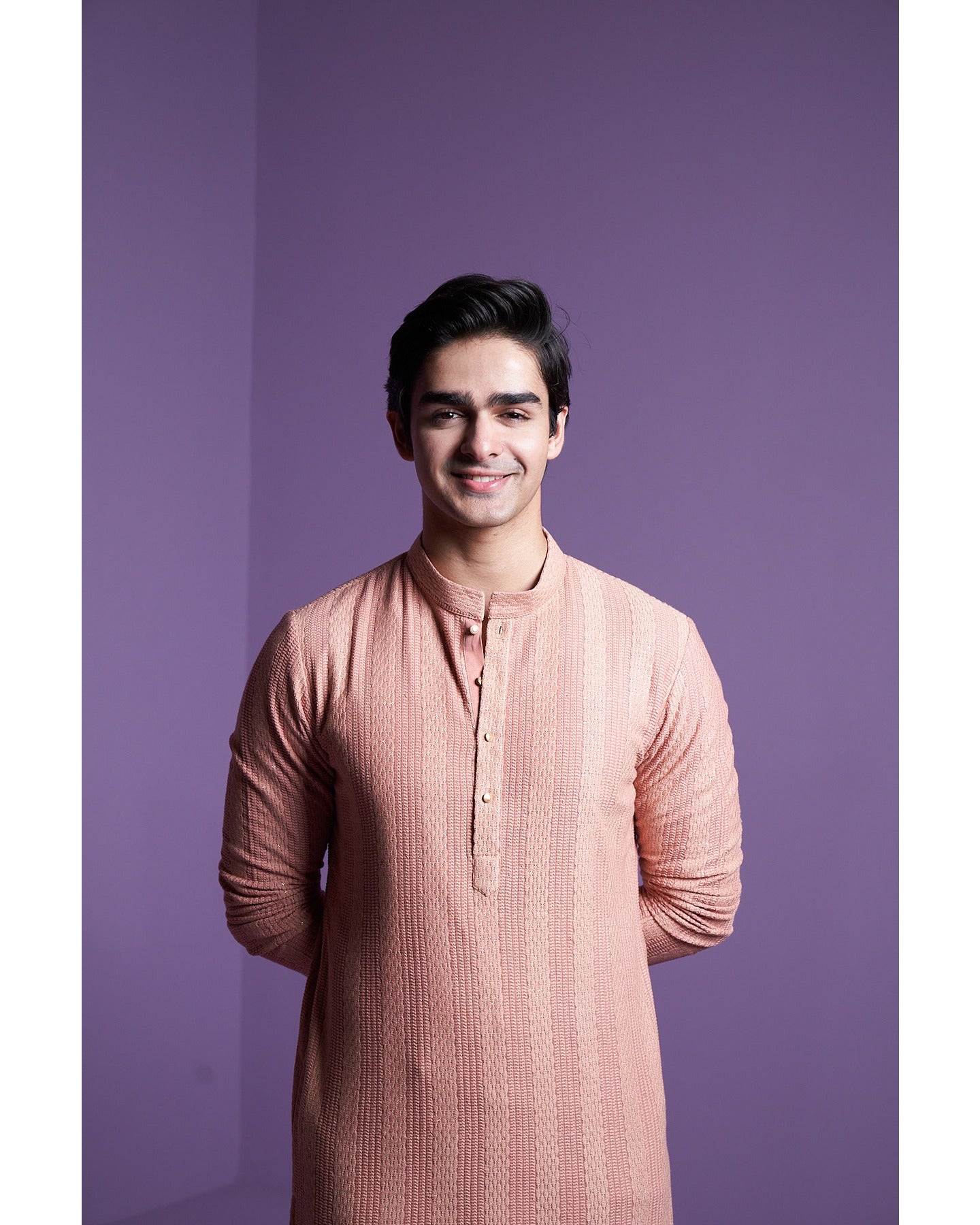 Salmon Pink Kurta Set