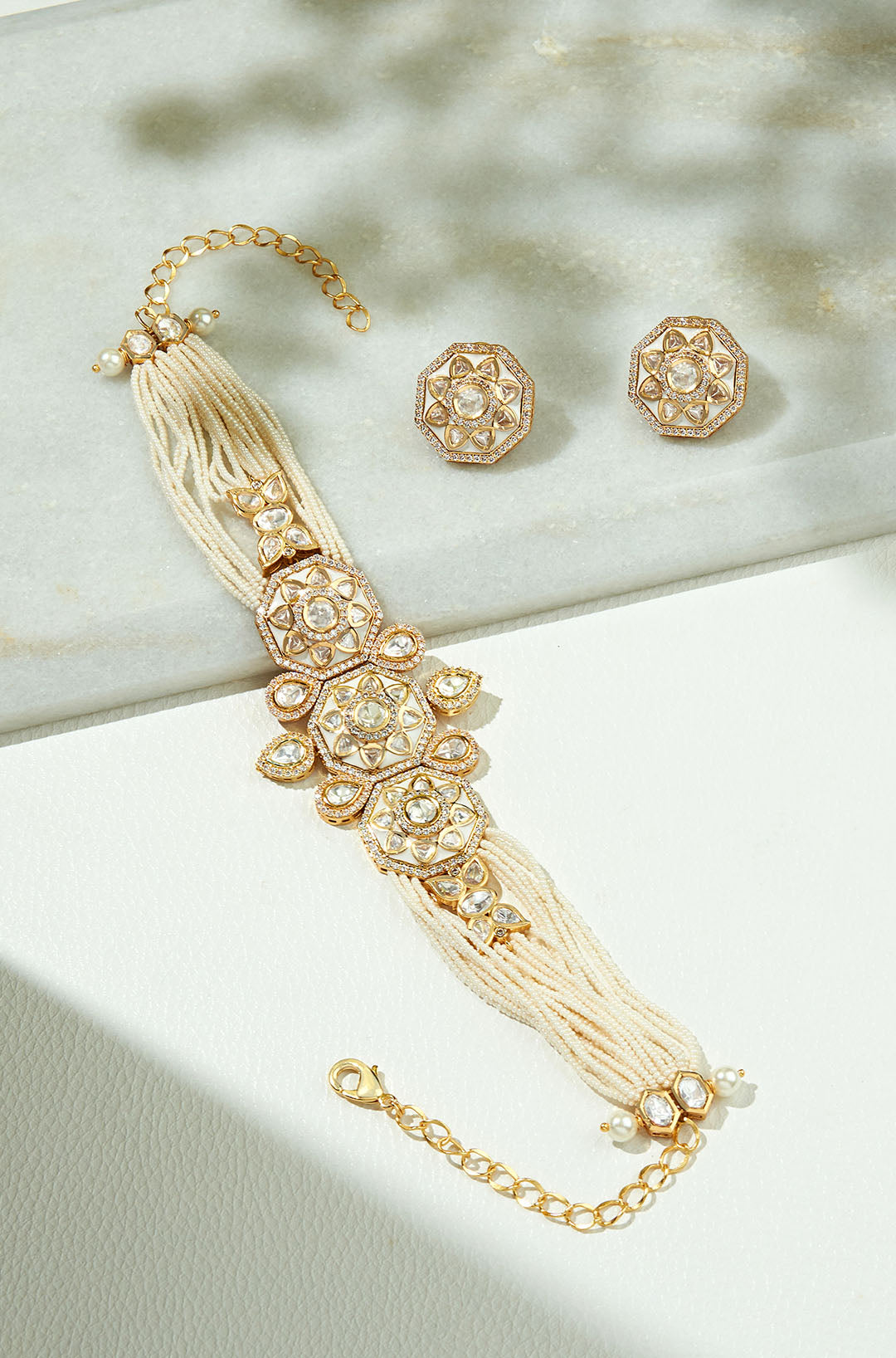 Elegant Pearl Choker Set