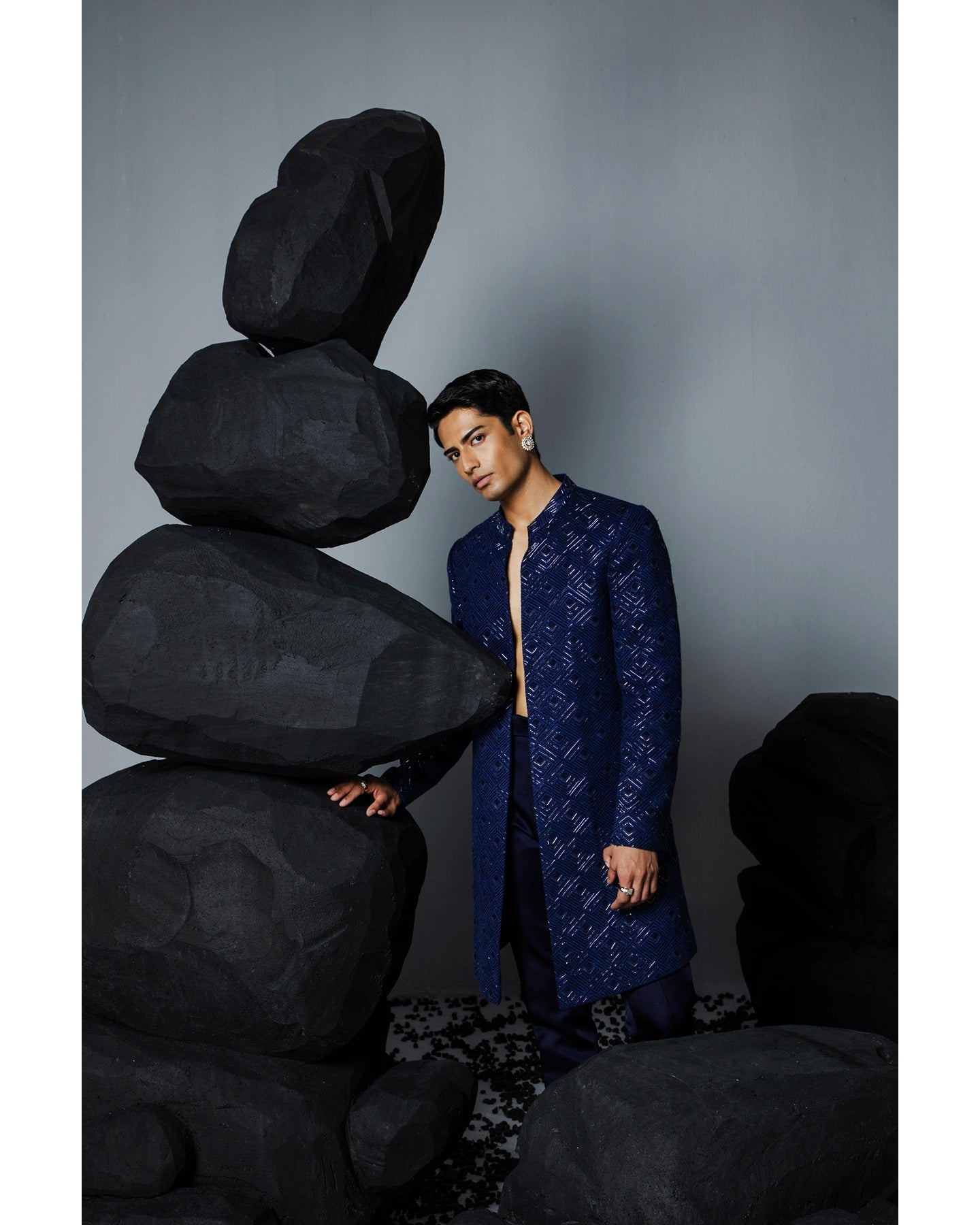 Sapphire Open Sherwani Set