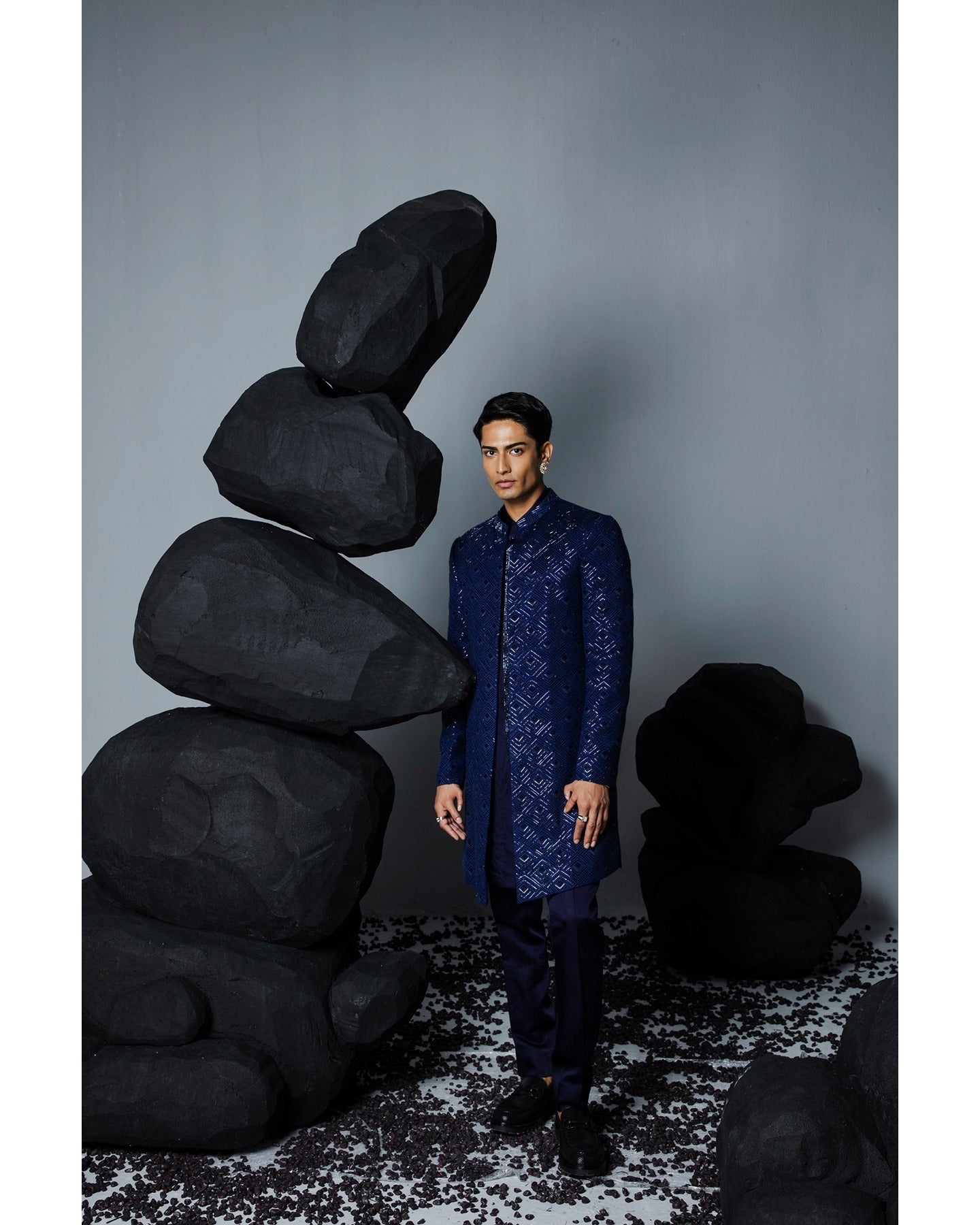 Sapphire Open Sherwani Set