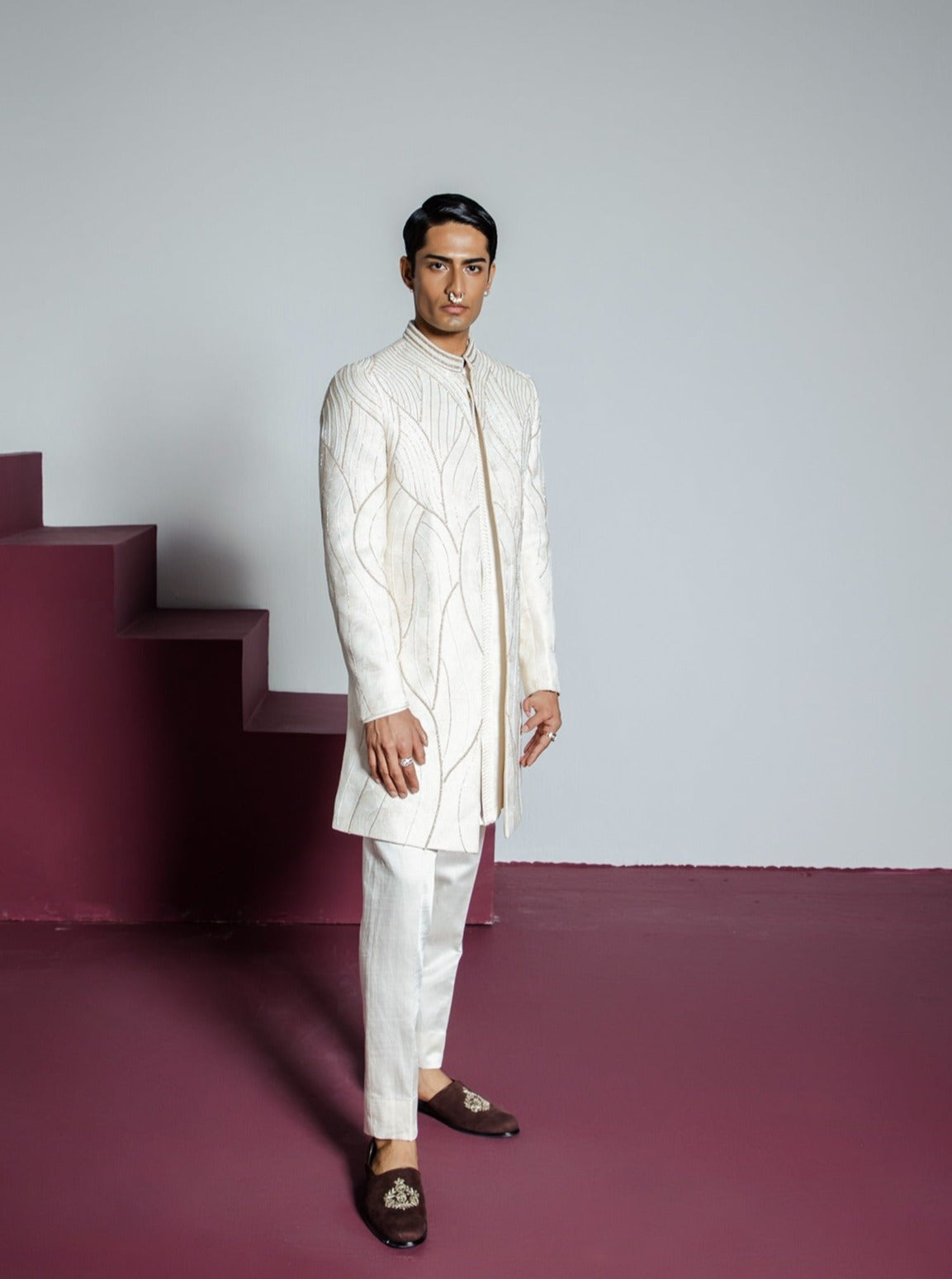 Khwaab Open Sherwani Set