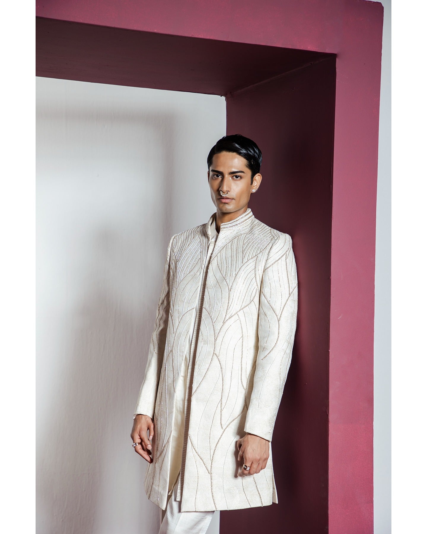 Khwaab Open Sherwani Set
