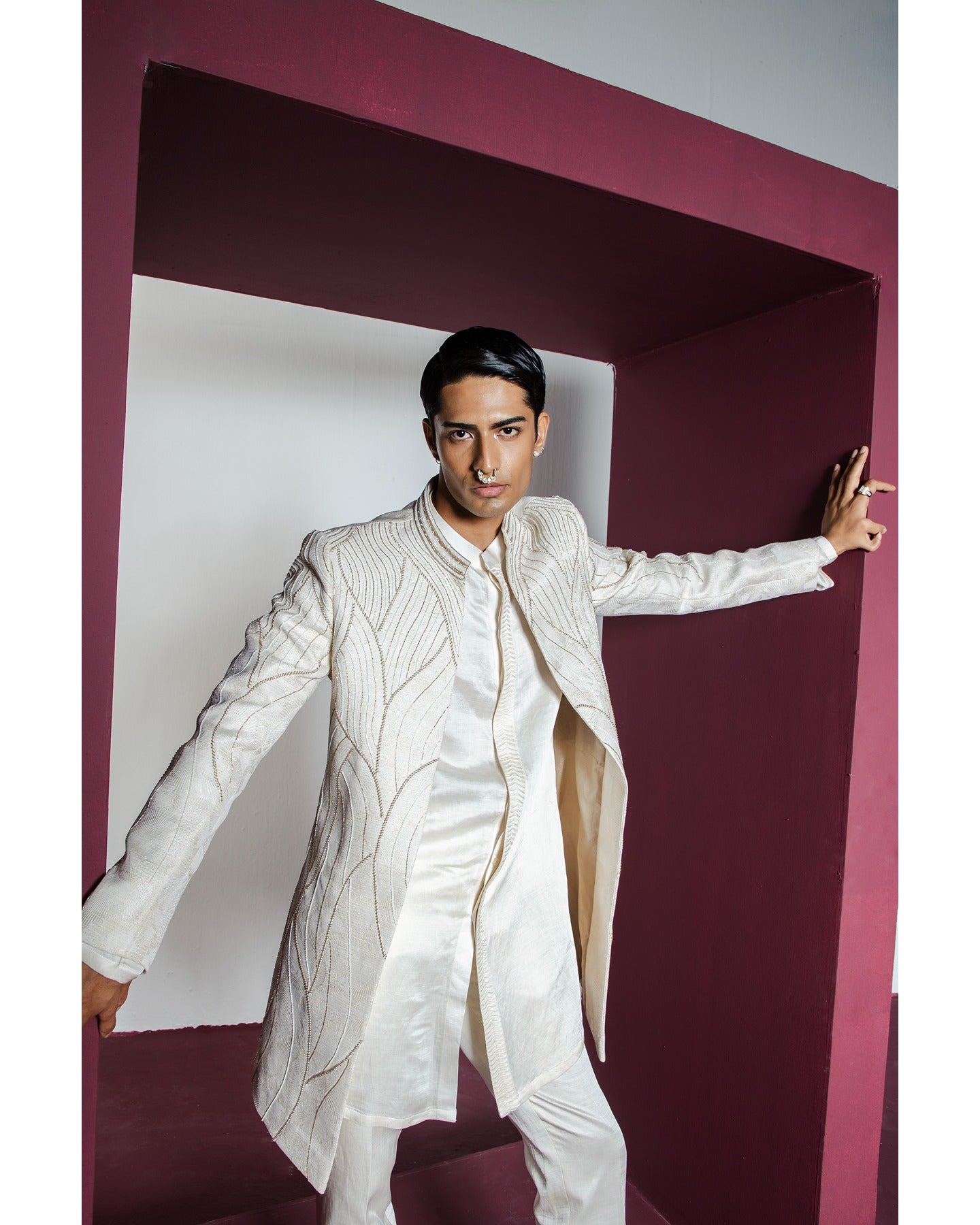 Khwaab Open Sherwani Set