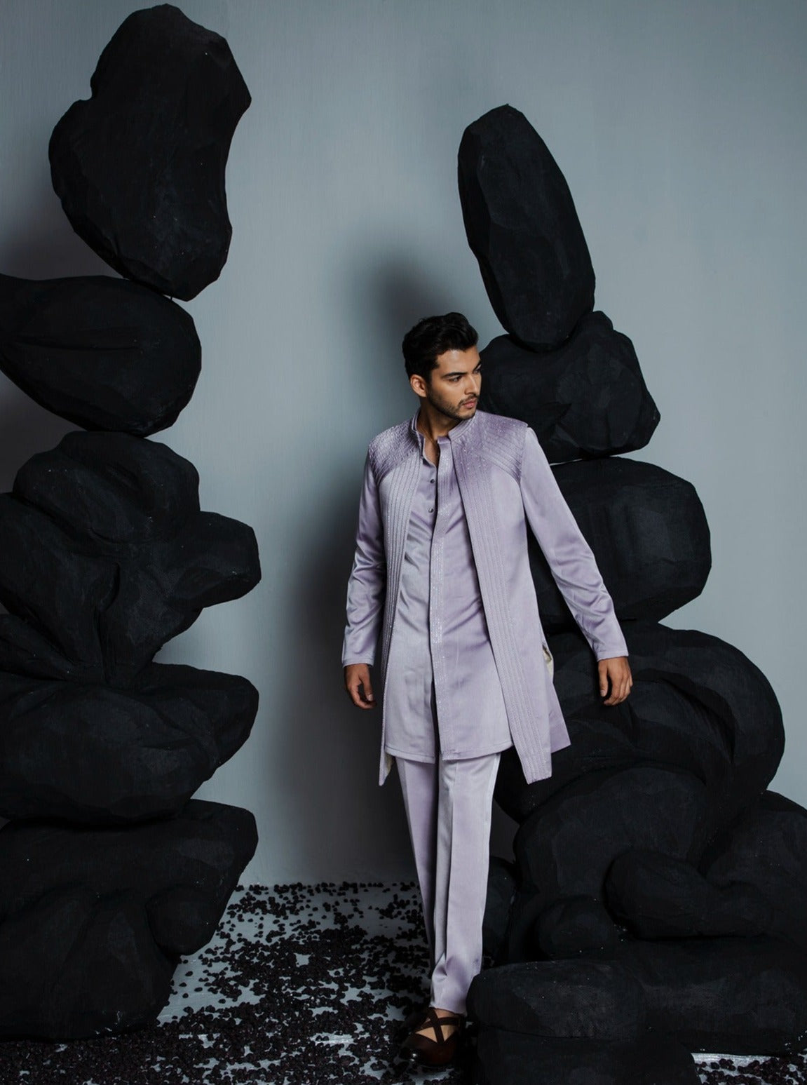 Misty Lilac Shrug Set