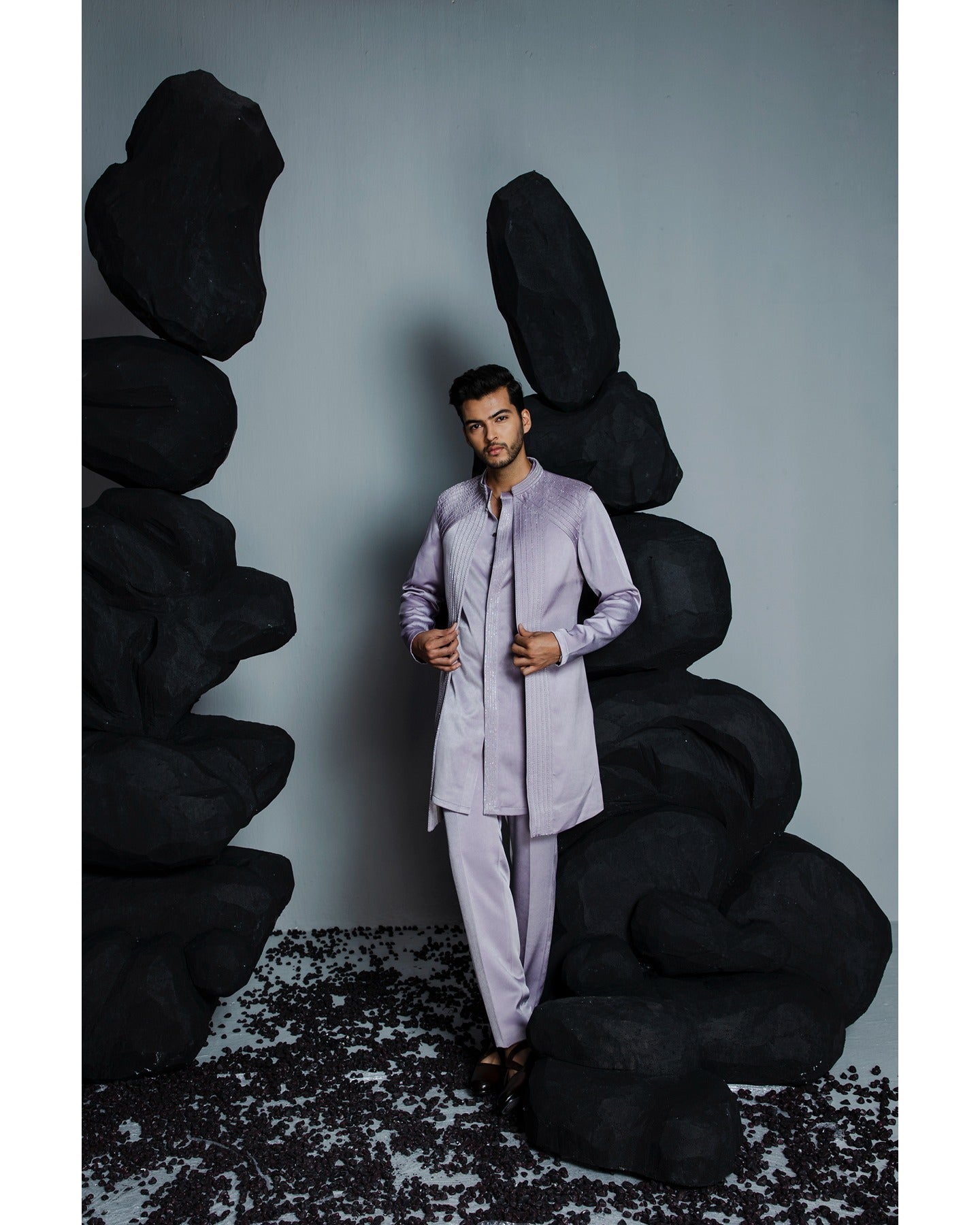 Misty Lilac Shrug Set