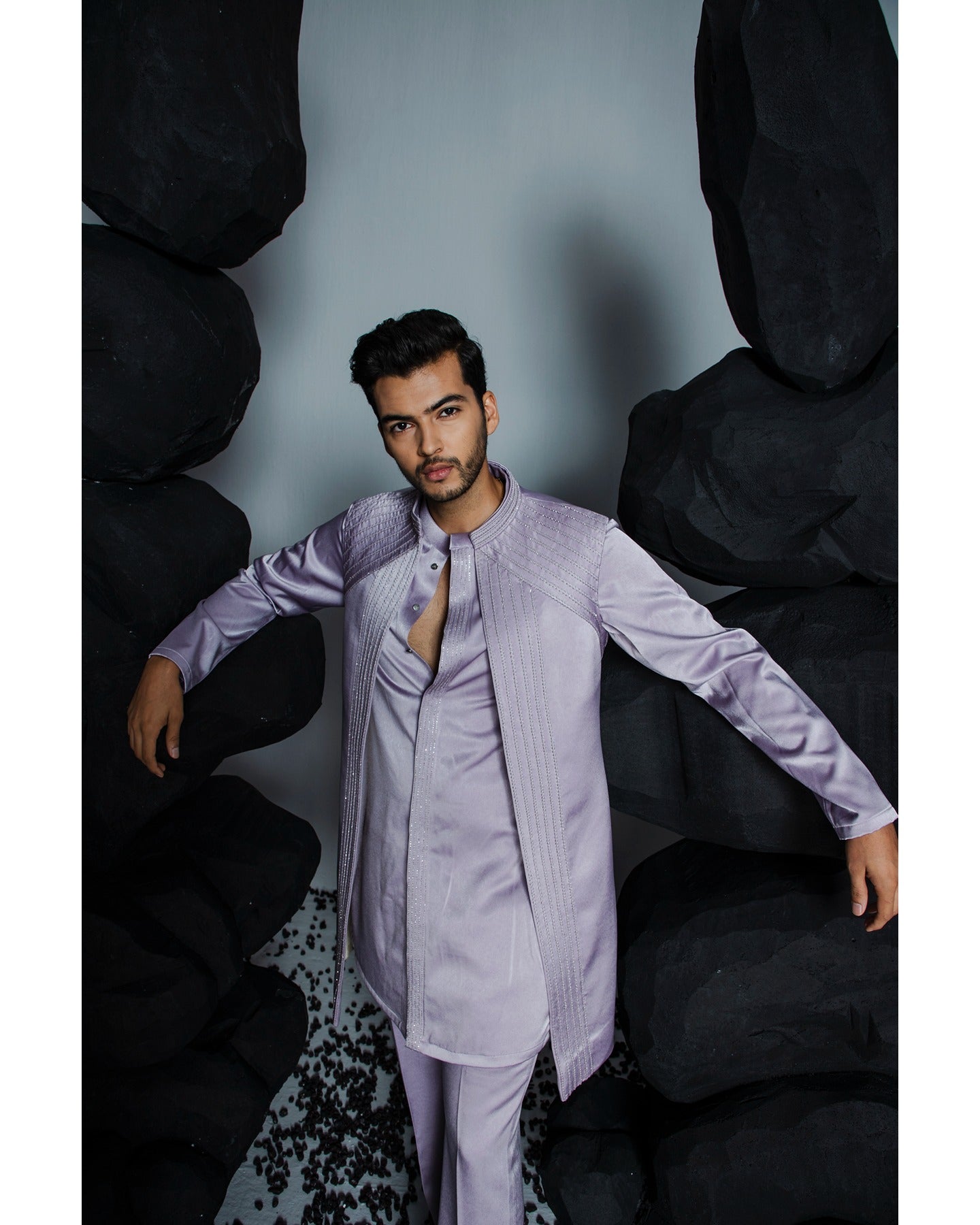 Misty Lilac Shrug Set