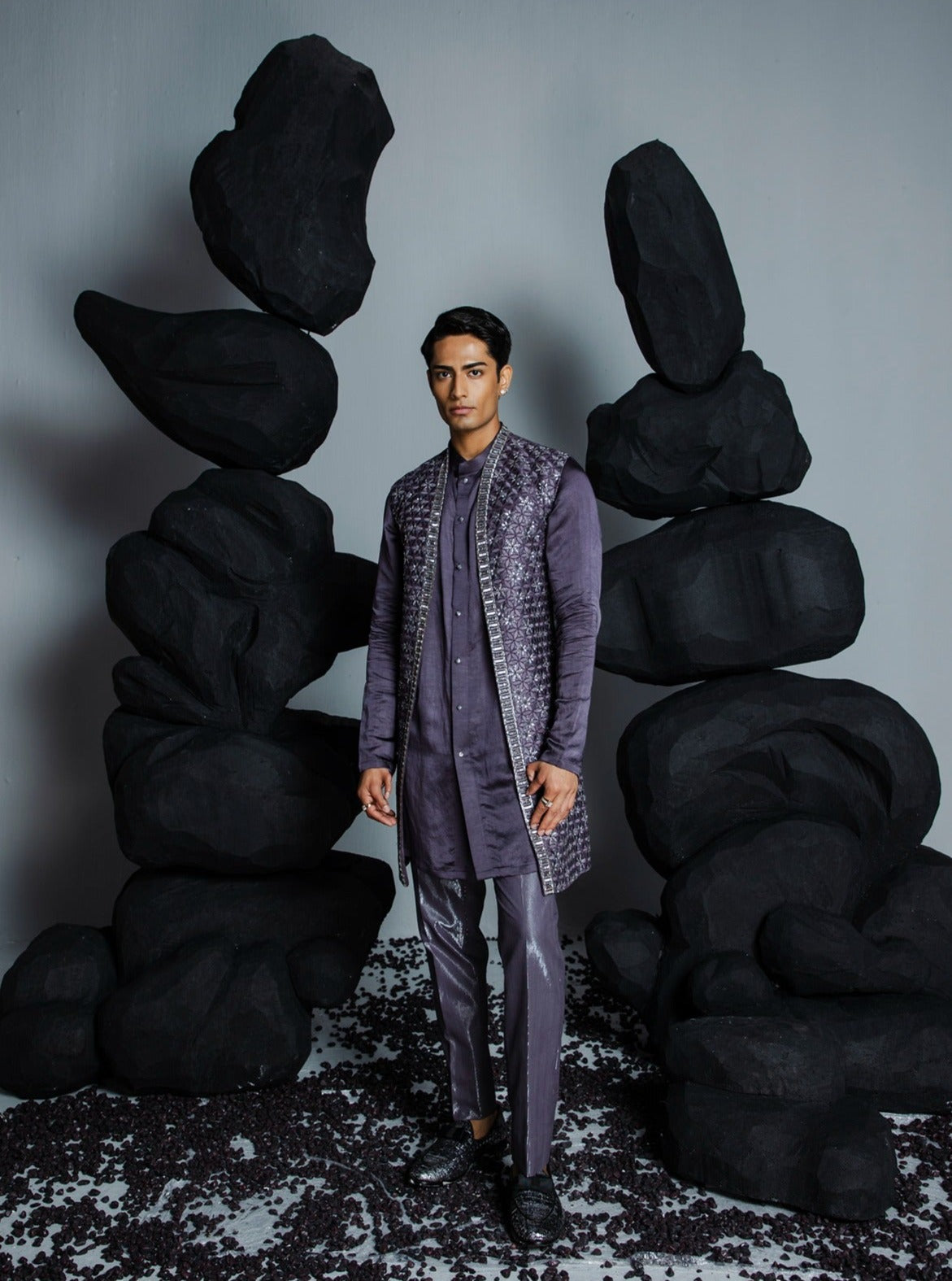 Majestic Floral Shrug Set