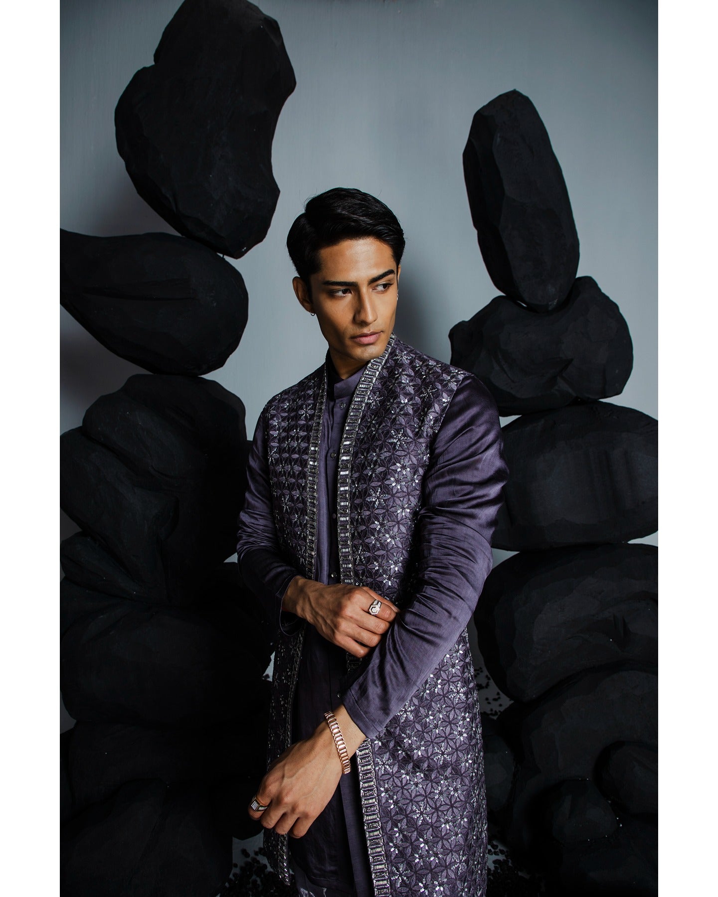 Majestic Floral Shrug Set