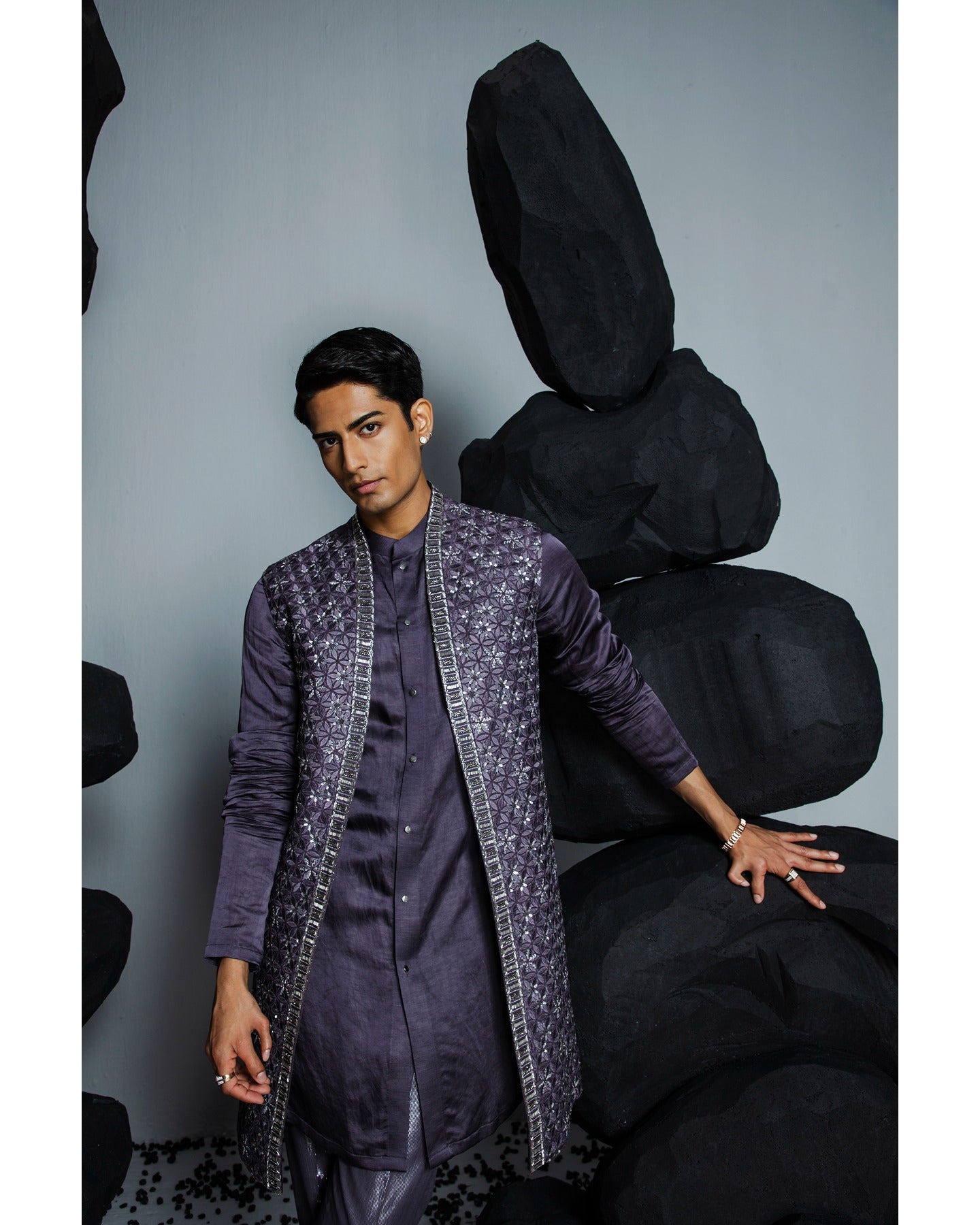 Majestic Floral Shrug Set