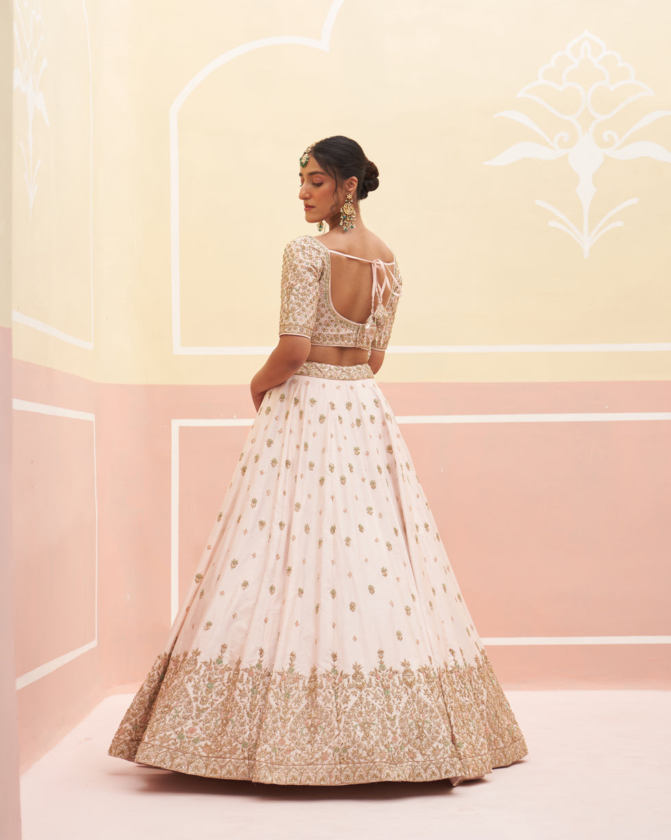 Fashionable Blush Pink Lehenga Set with Timeless Appeal