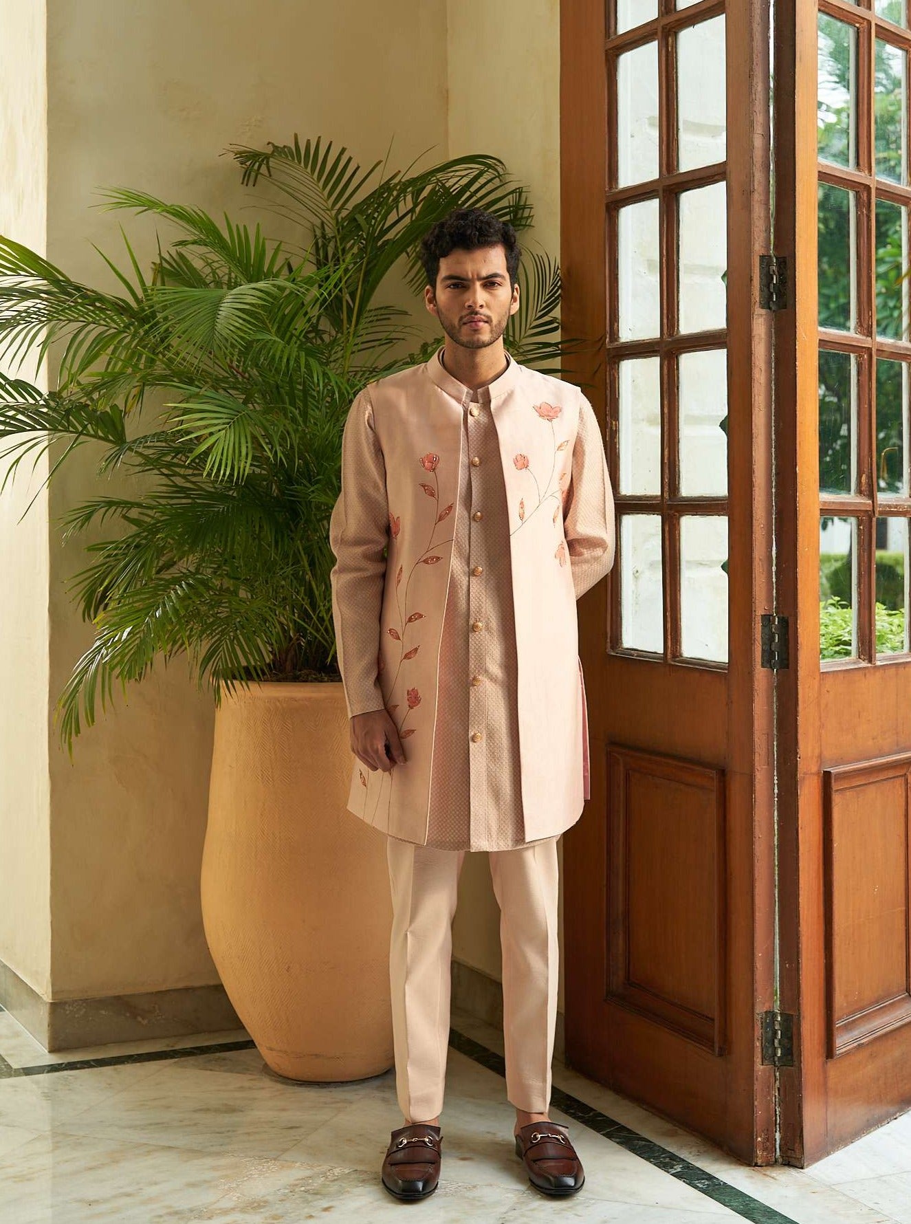 Caramel Peach Shrug Set