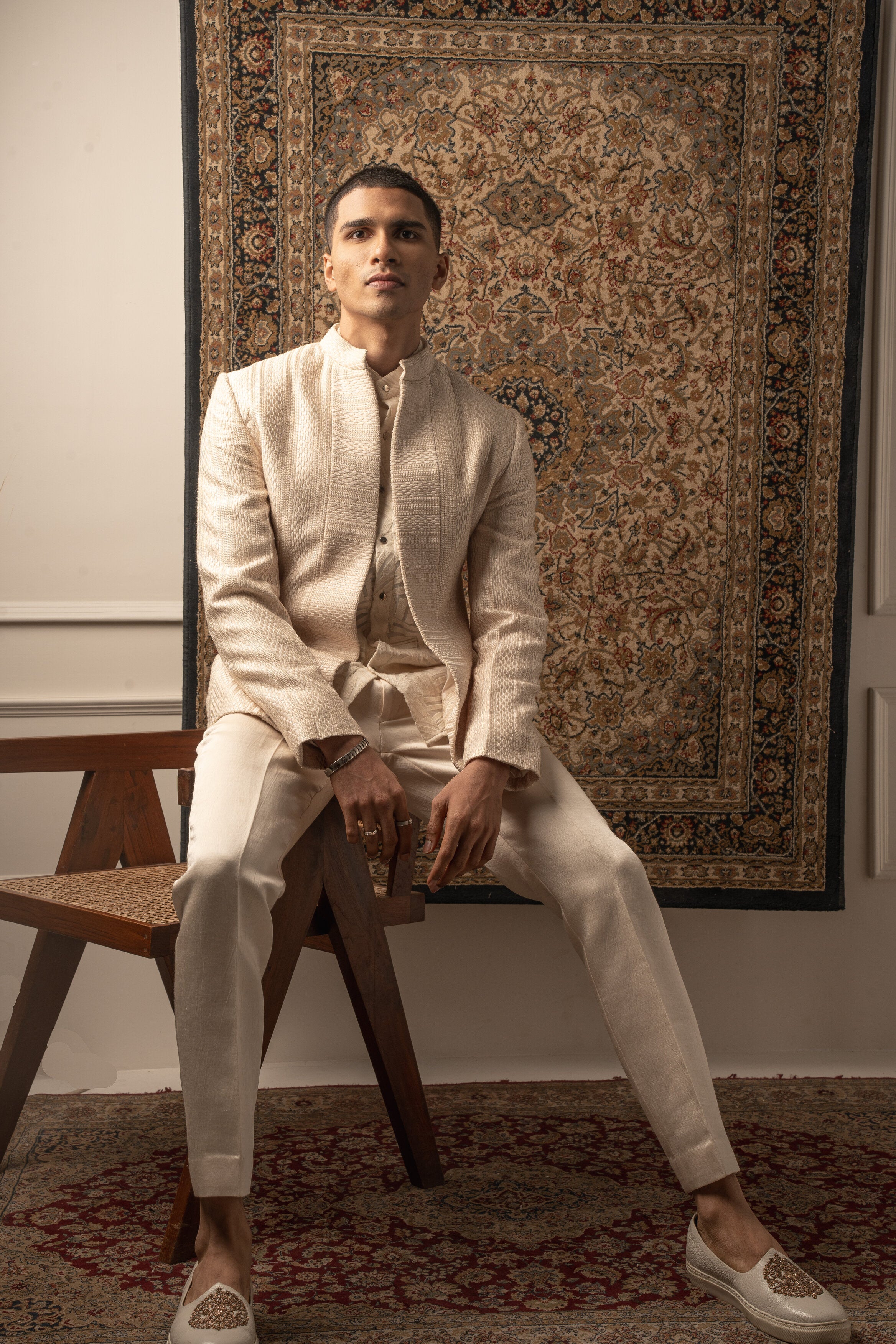 Embrace tradition with a touch of contemporary flair: Captivating Indian groom wear.