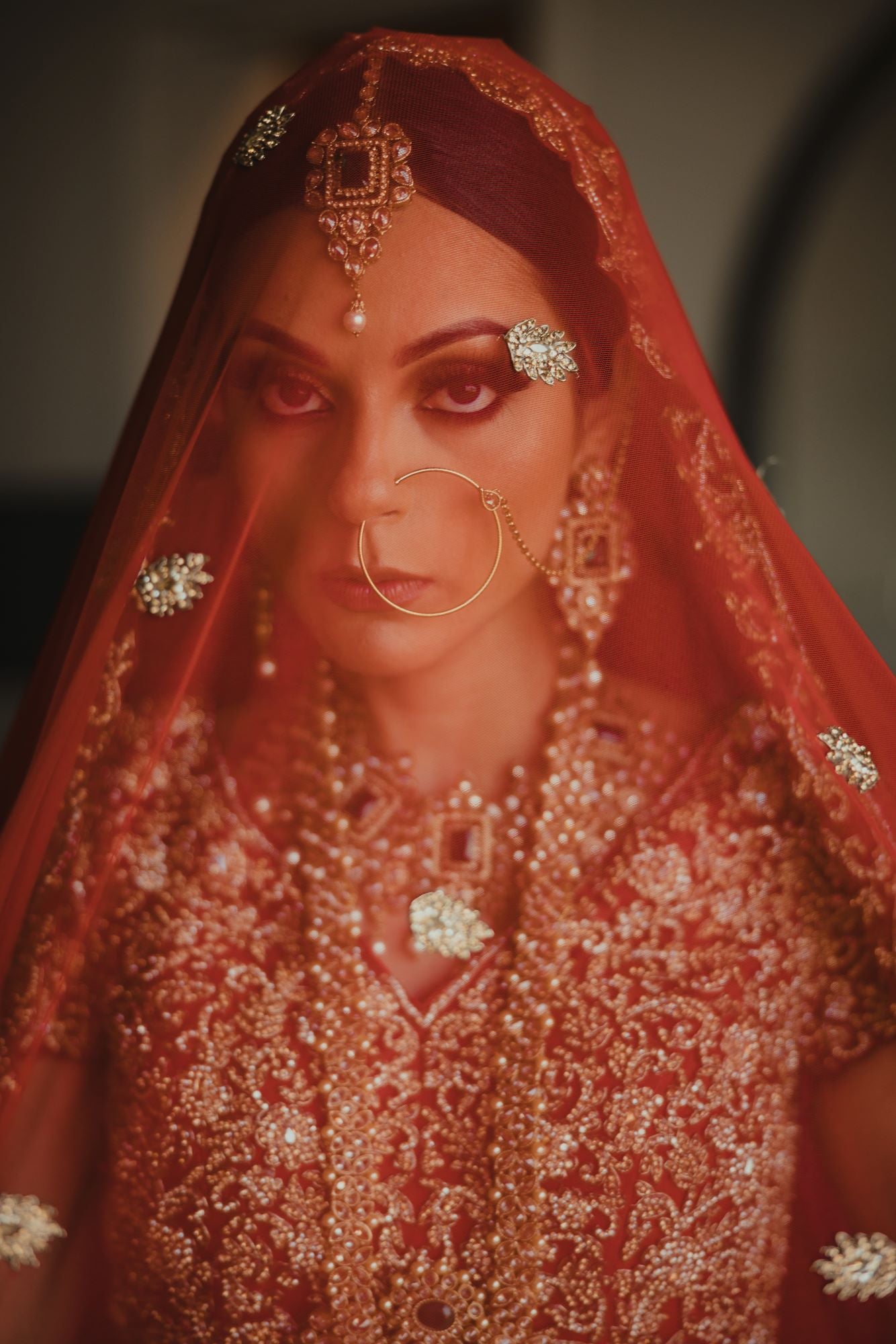 bridal lehenga red colour