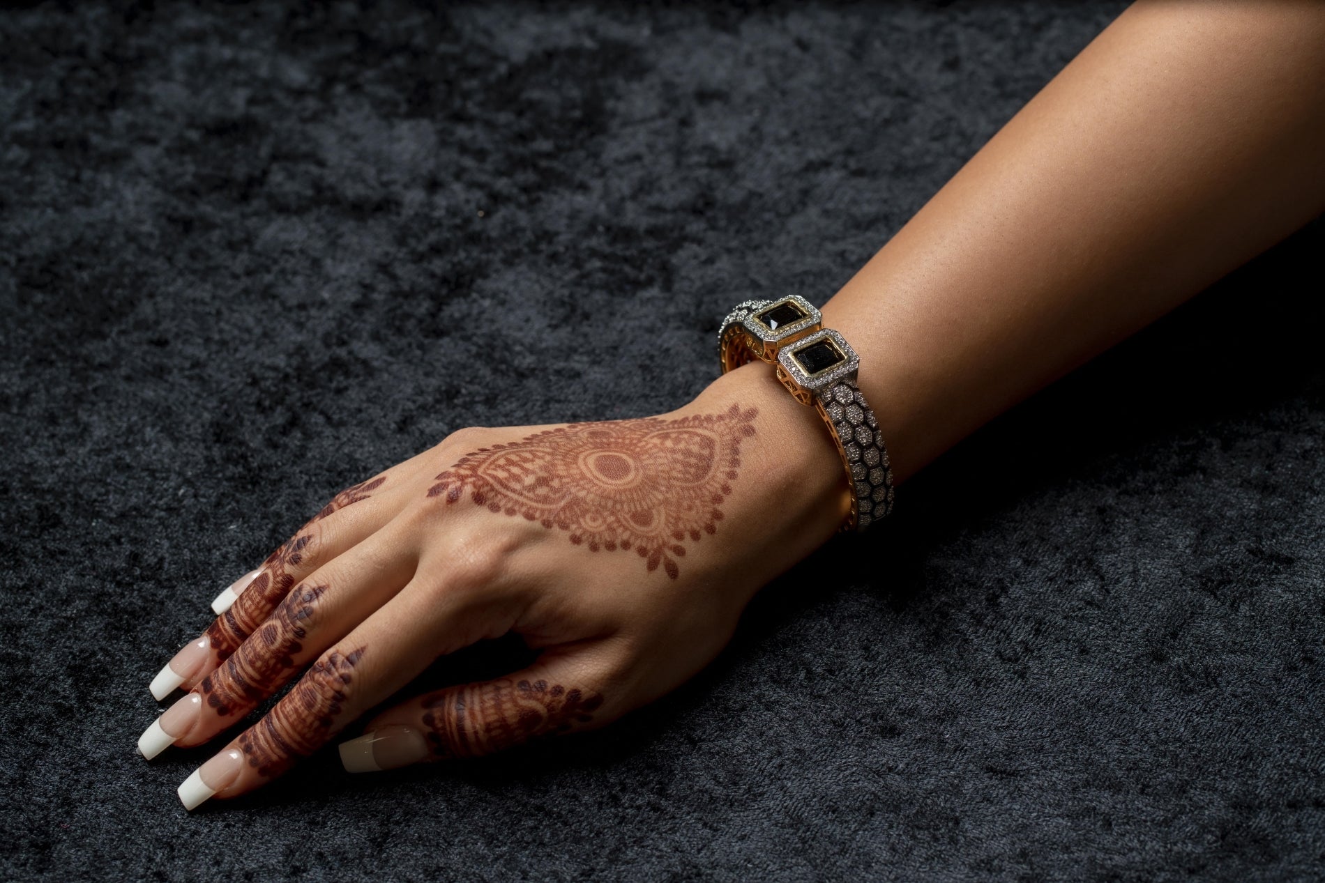 Black cuff bracelet