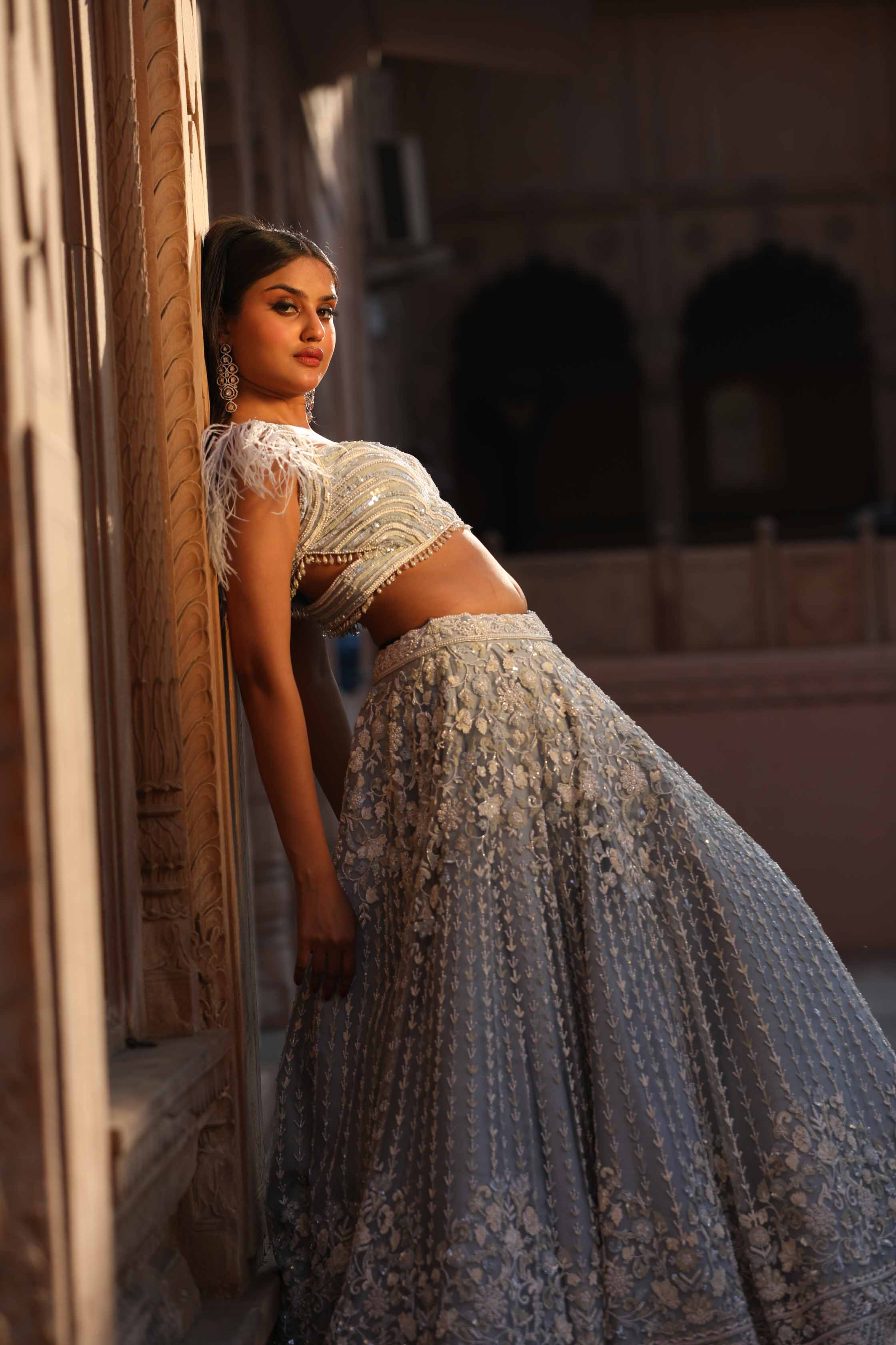 Aqua Haze Lehenga - Vaya