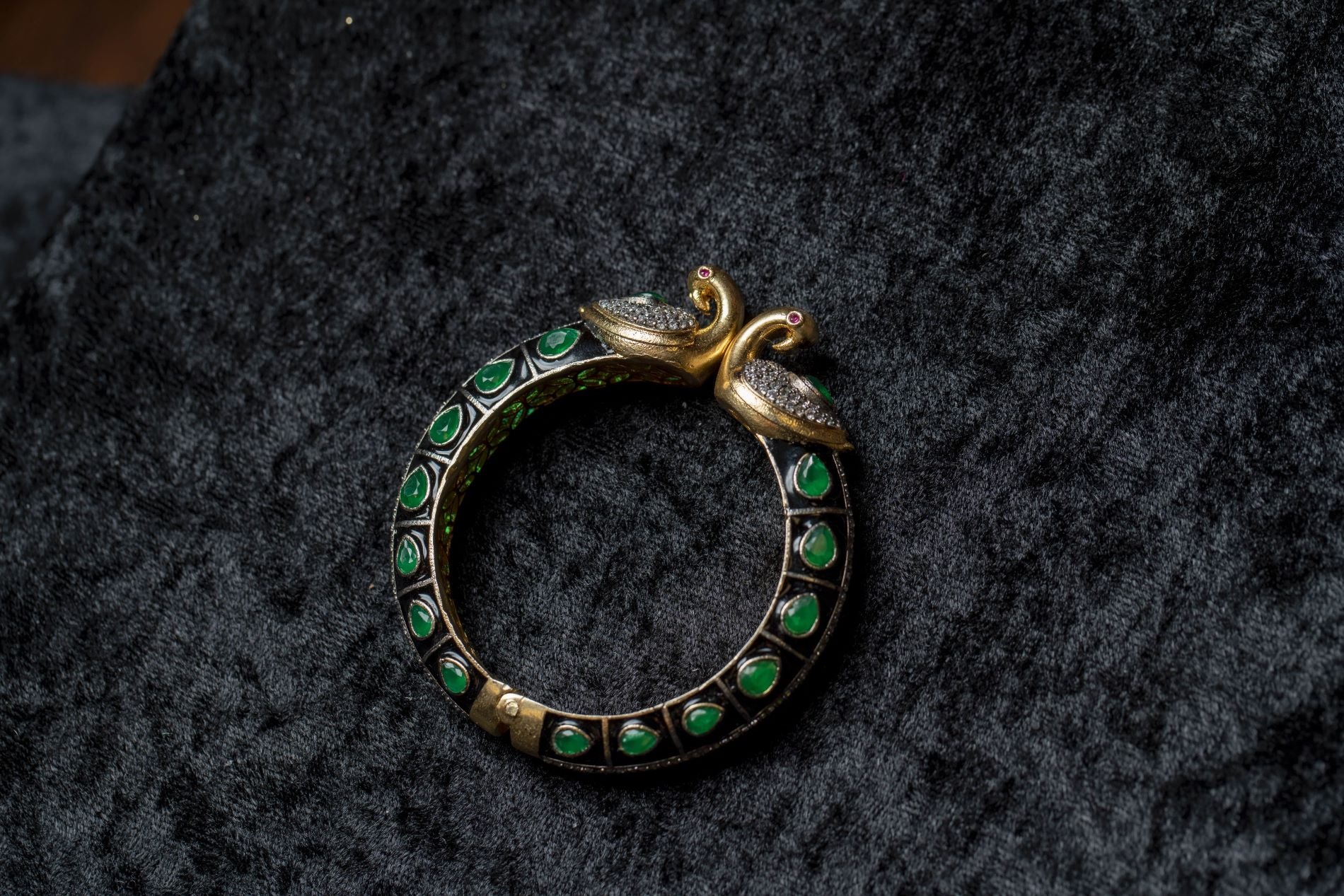 green cuff bracelet