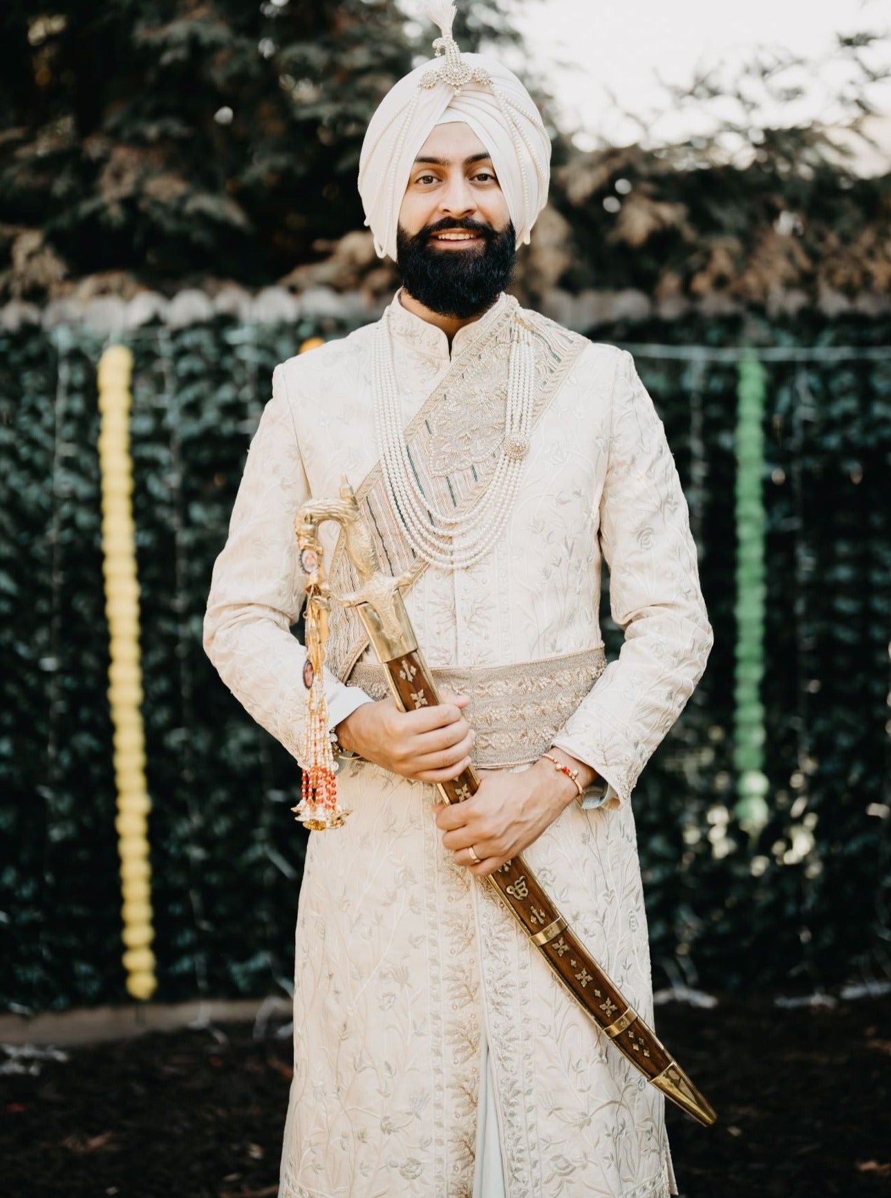 White Dhoti Sherwani for Groom: Wedding Dress for Men BAnu – B