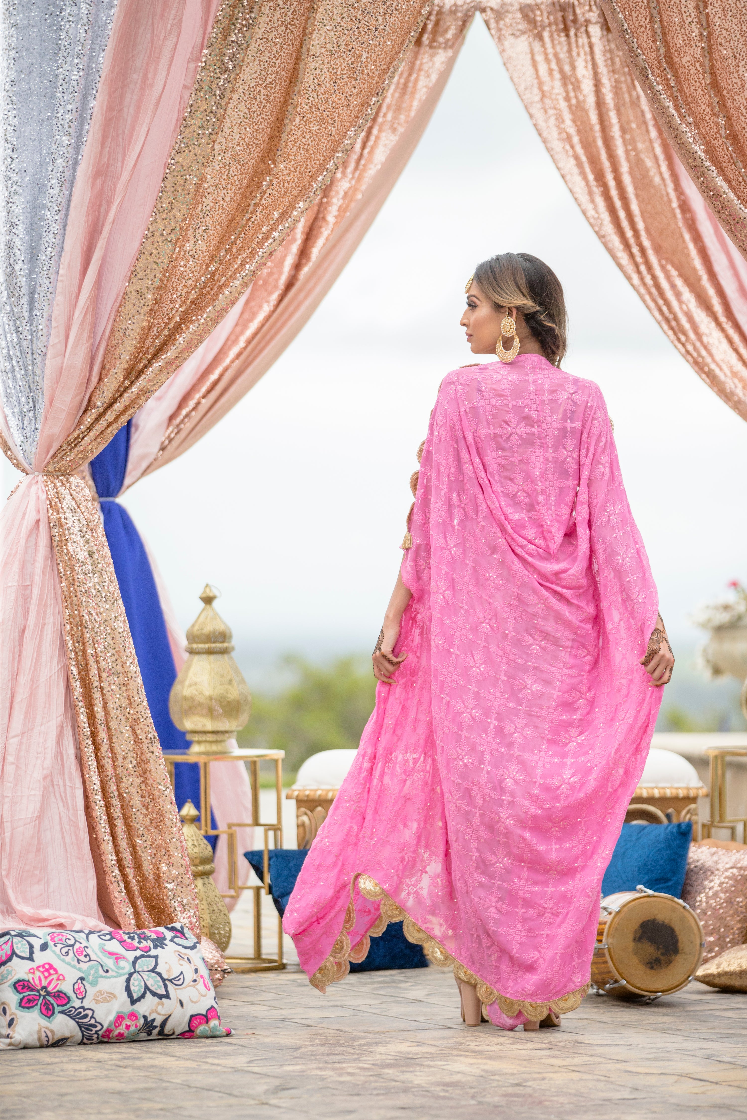 Jasmine Dhoti Pants - With Crop Top and Jacket - bAnuDesigns