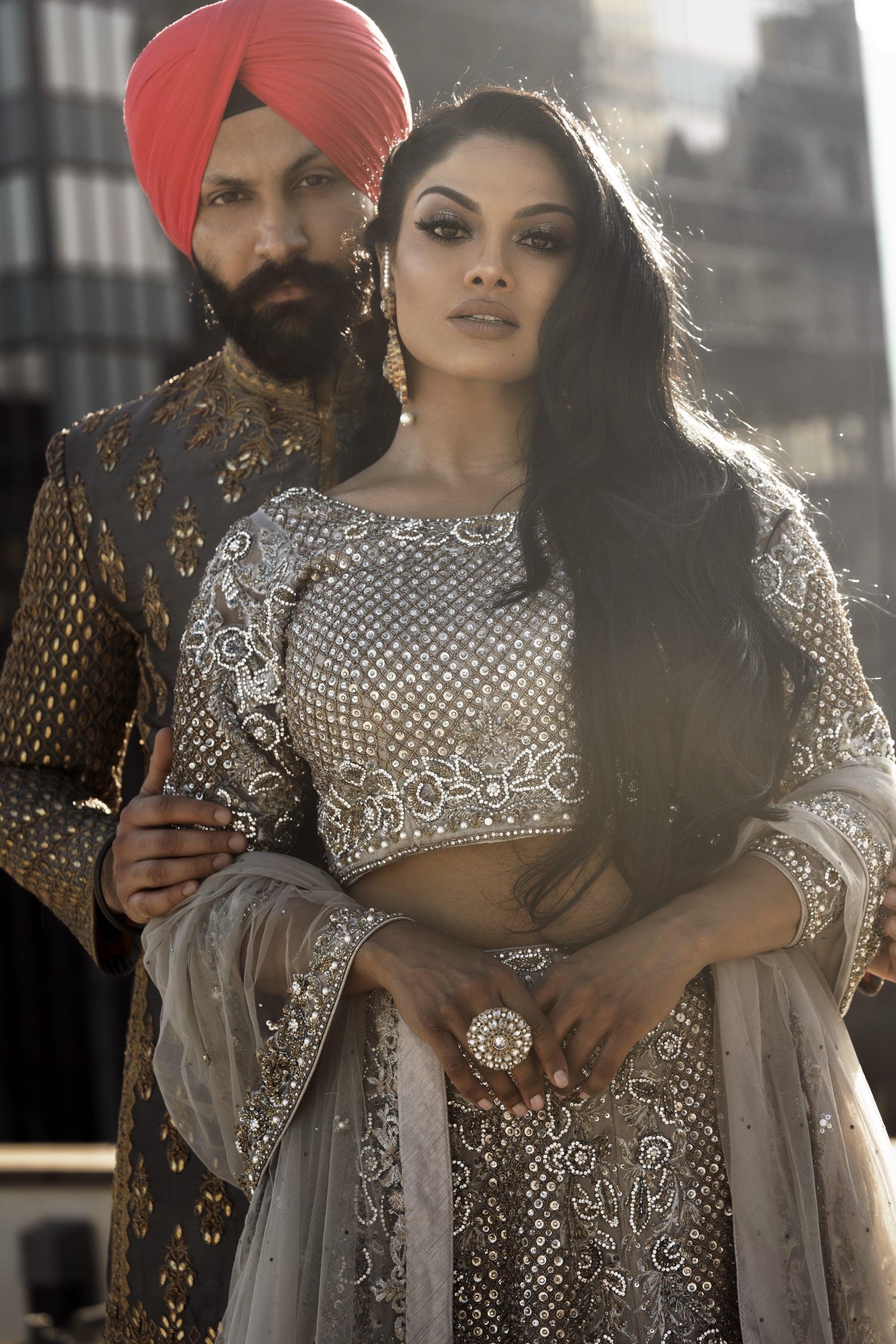 Silver Bridal Lehenga