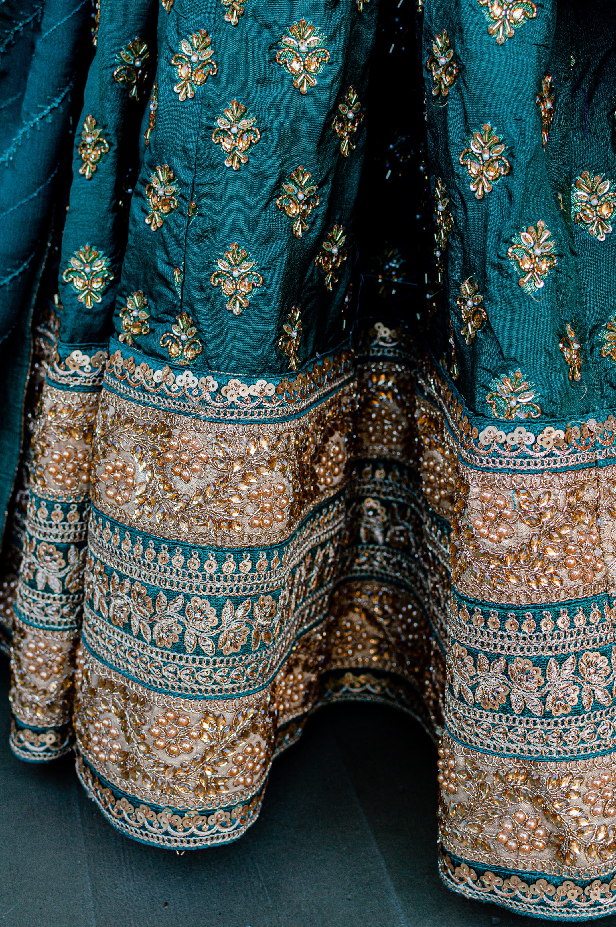 Sequin & Dabka border work