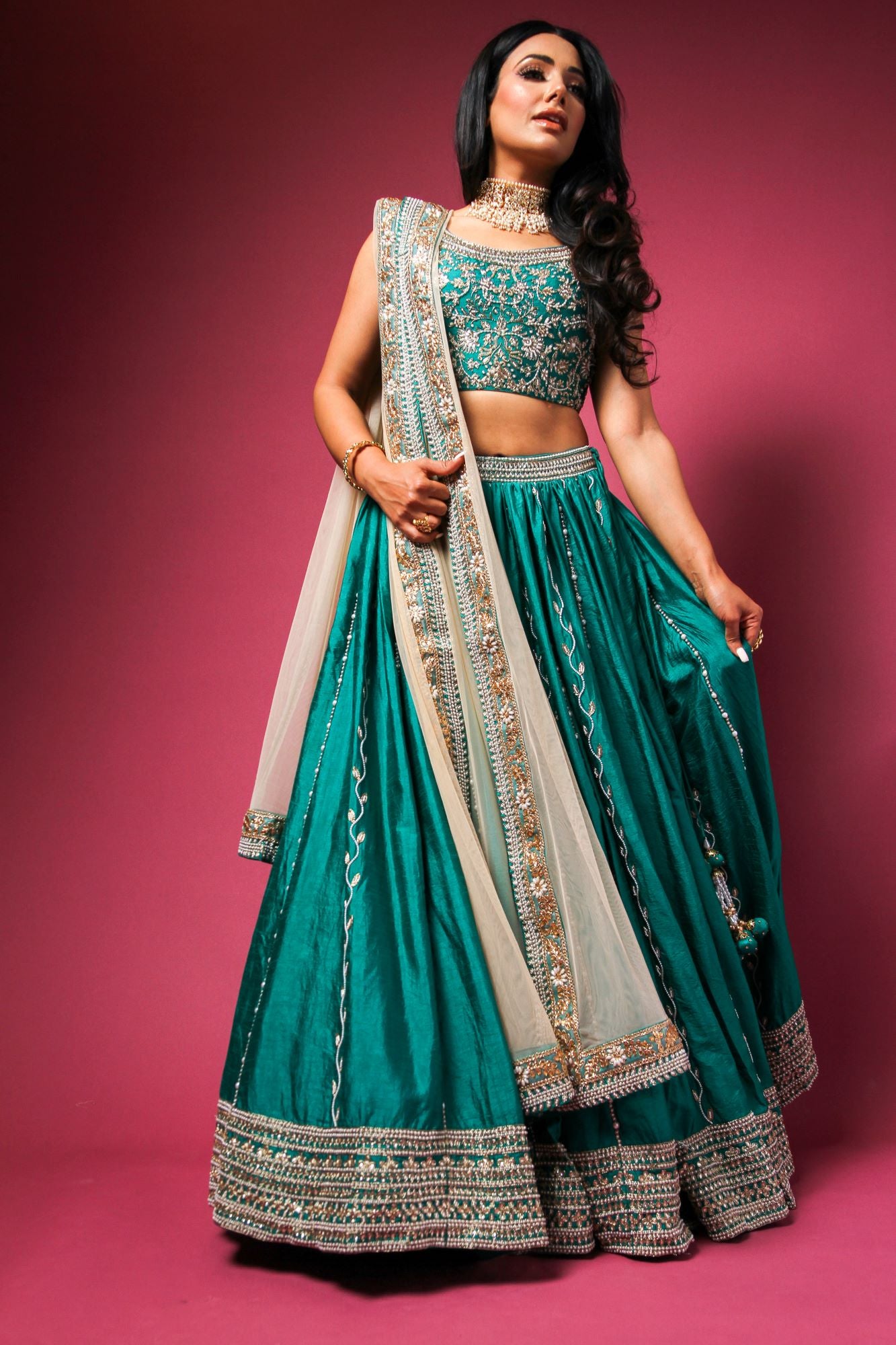 Deep Emerald Lehenga Choli